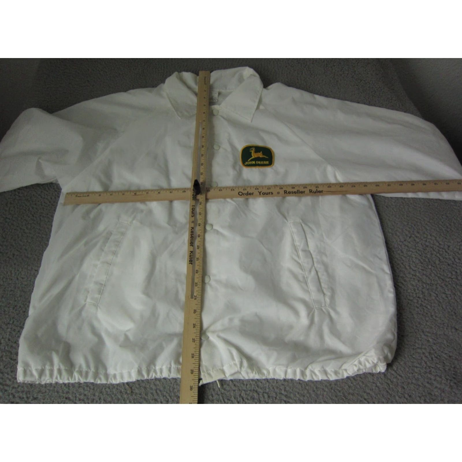John Deere VINTAGE John Deere Jacket Mens XL White 80s Bomber Nylon Satin Workwear Large XL Mens Size US XL / EU 56 / 4 - 6 Thumbnail