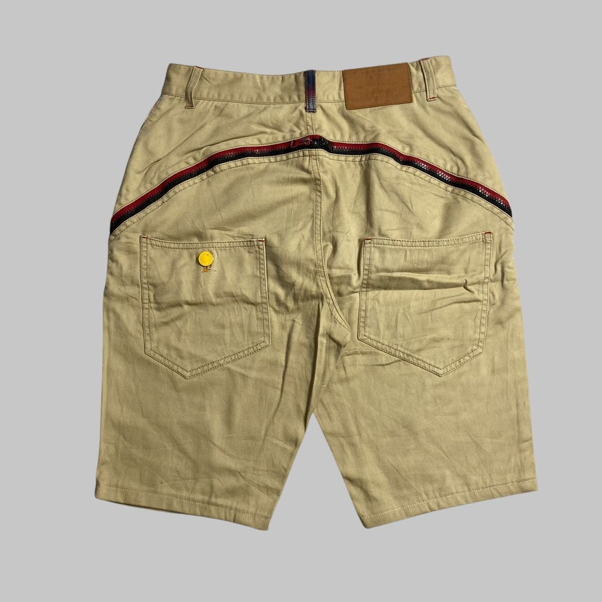 Designer × Hysteric Glamour × Japanese Brand UPSMILE Unique Double Zipper Short Pants💥 Size US 28 / EU 44 - 2 Thumbnail