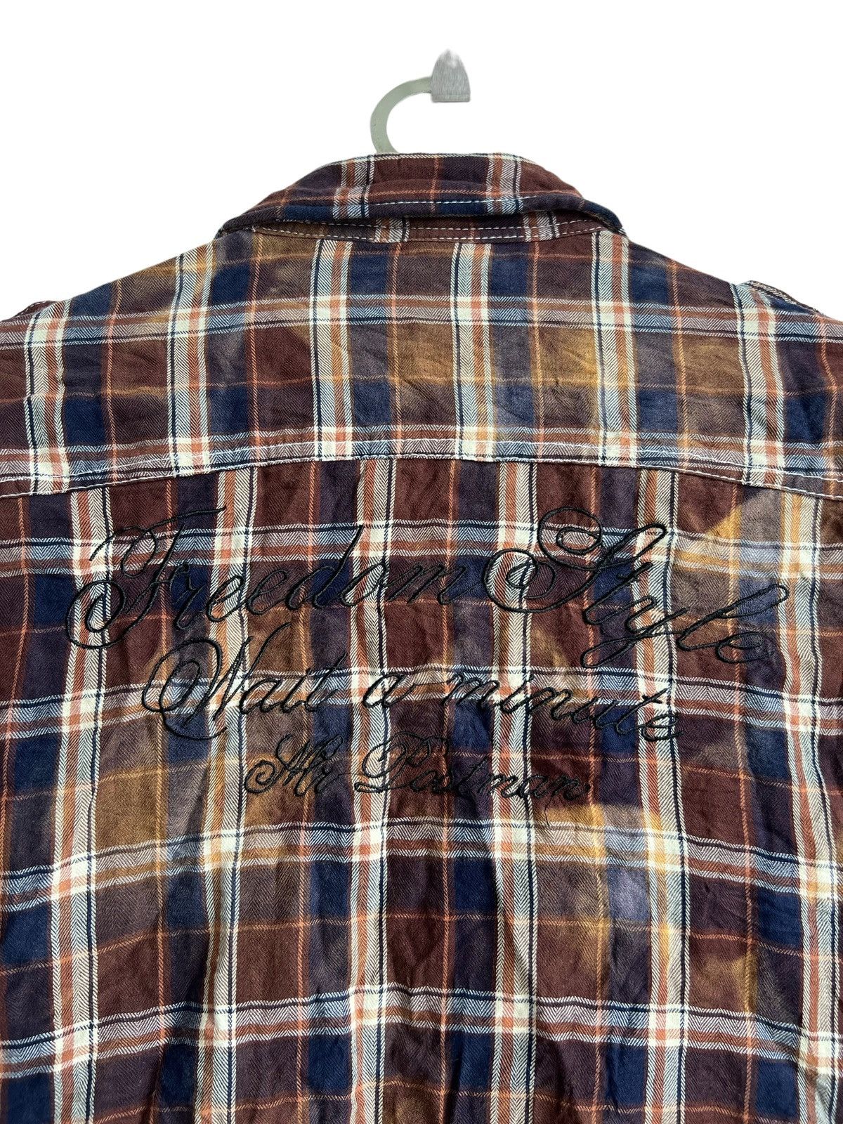 Roen Y2K In The Attic 🇯🇵 Plaid Anarchy "Poems" Hybrid B/D Shirt Size US M / EU 48-50 / 2 - 8 Thumbnail