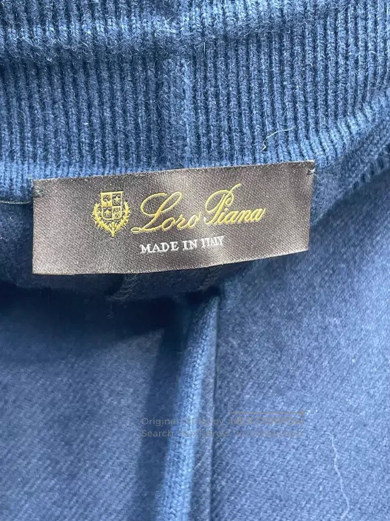 Loro Piana Loro Piana Navy Blue Drawstring Cashmere Wide Leg Pants Size 25" / US 0 / IT 36 - 8 Thumbnail