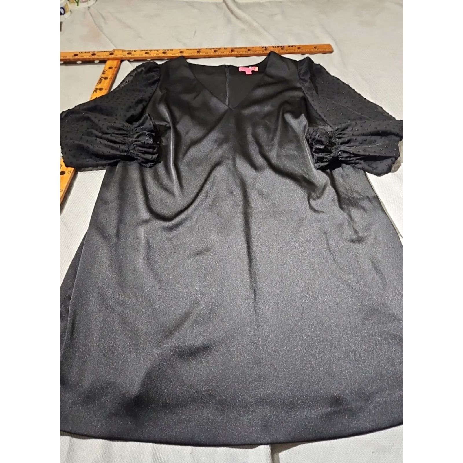 Betsey Johnson Betsey Johnson Dress Womens Plus Size 22w Black Sheer Sleeve Whimsigoth Midi Dress Size 3XL / US 20-22 - 5 Thumbnail