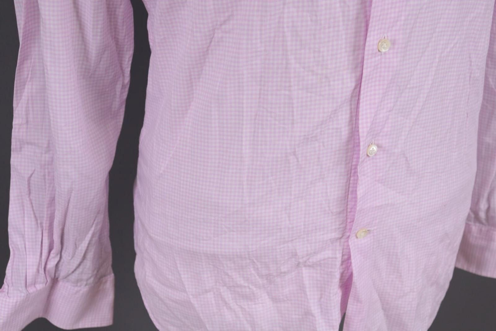 Suitsupply Scabal Pink Check Long Sleeve Dress Shirt Size 39 / 15 1/2 Size US M / EU 48-50 / 2 - 6 Thumbnail