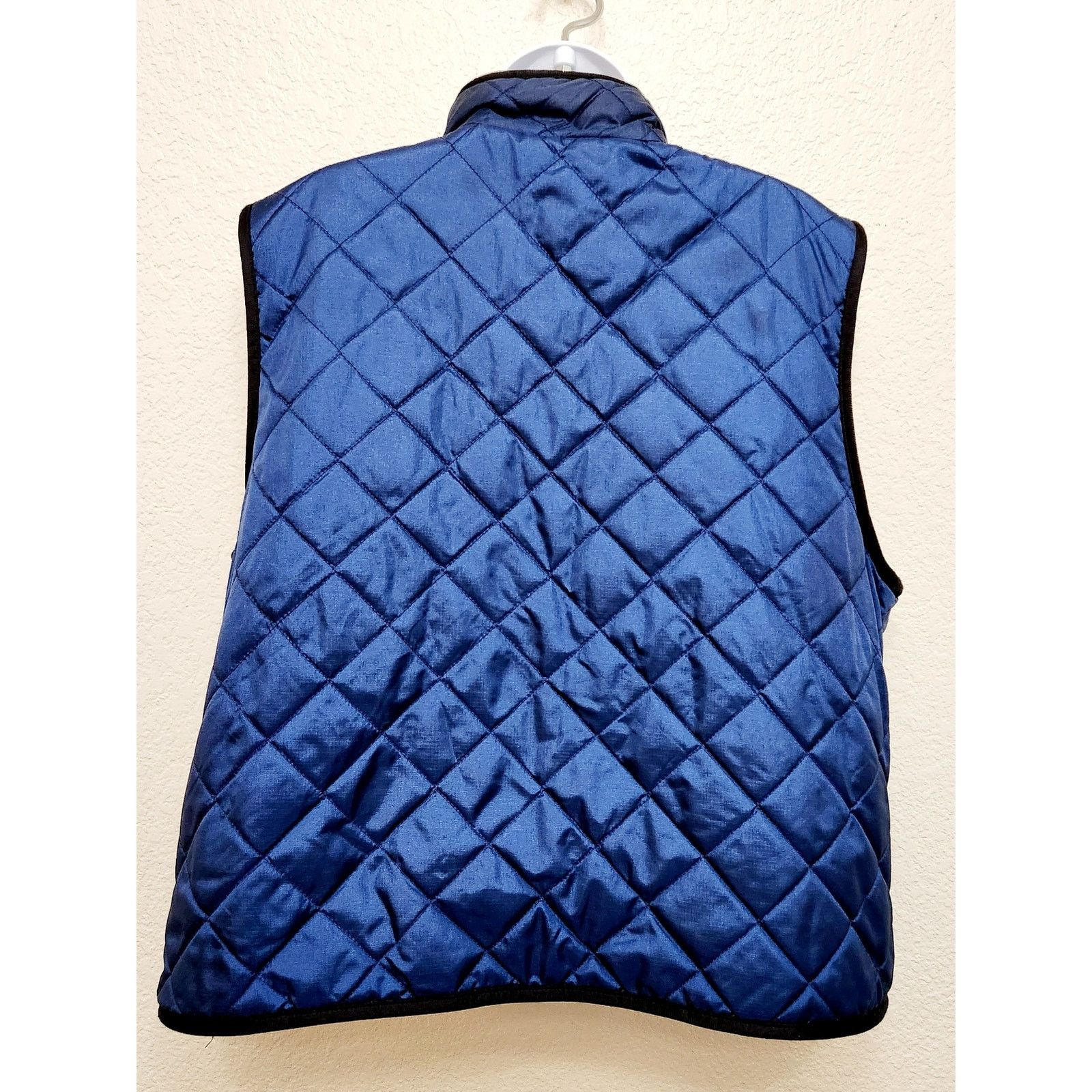 Other Metallic Blue Quilted Reversible Full Zip Vest 2XL Soft Cozy Size XXL / US 16-18 / IT 52-54 - 4 Thumbnail