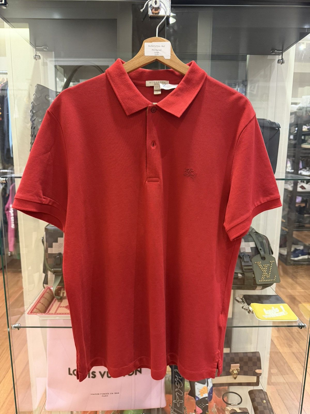 Burberry Burberry Polo Shirt - Red Size US L / EU 52-54 / 3 - 1 Thumbnail