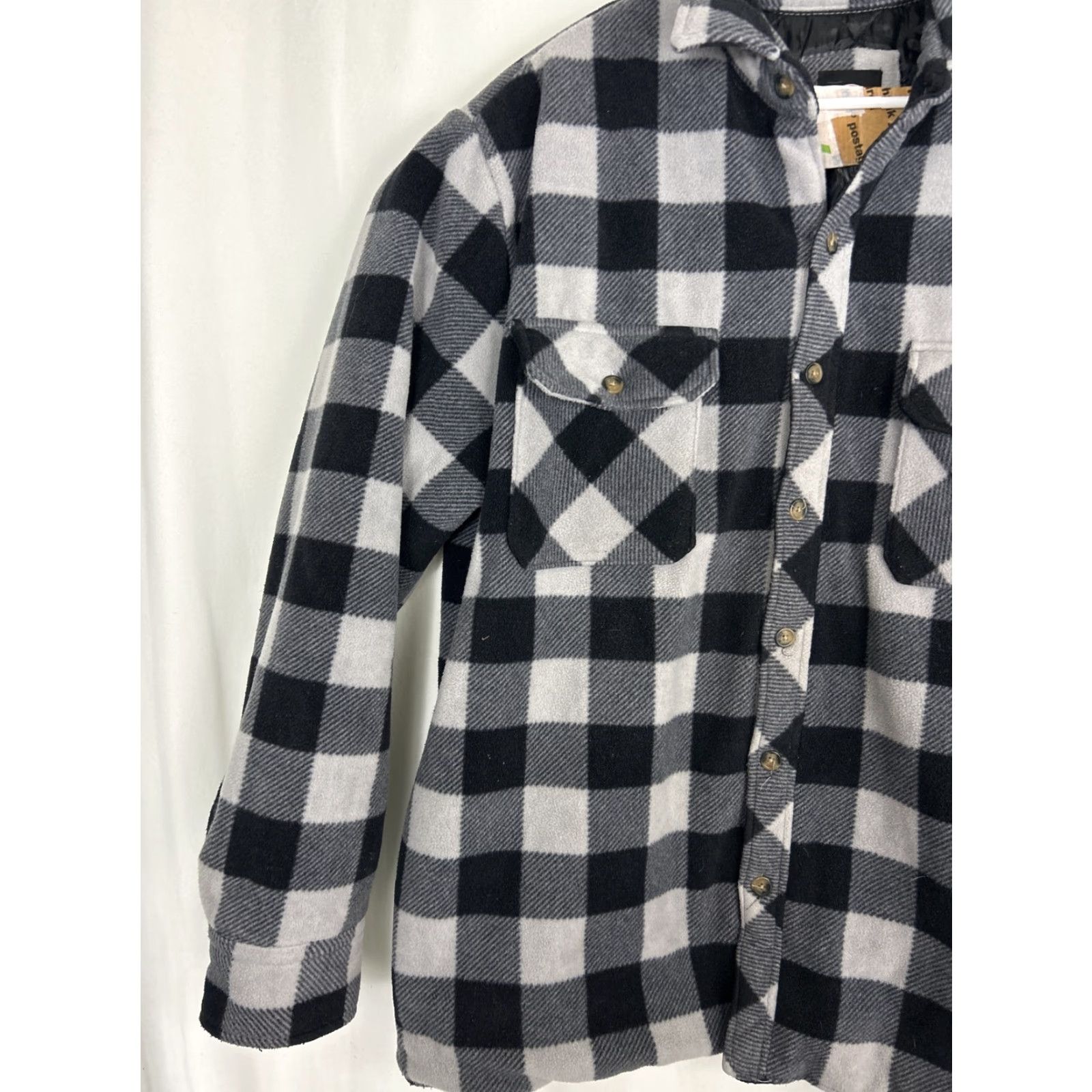 Dickies Dickies Mens XL Plaid Shacket Polyester Shell Insulated Lining Jacket Black Gray Mens XL Size US XL / EU 56 / 4 - 2 Thumbnail