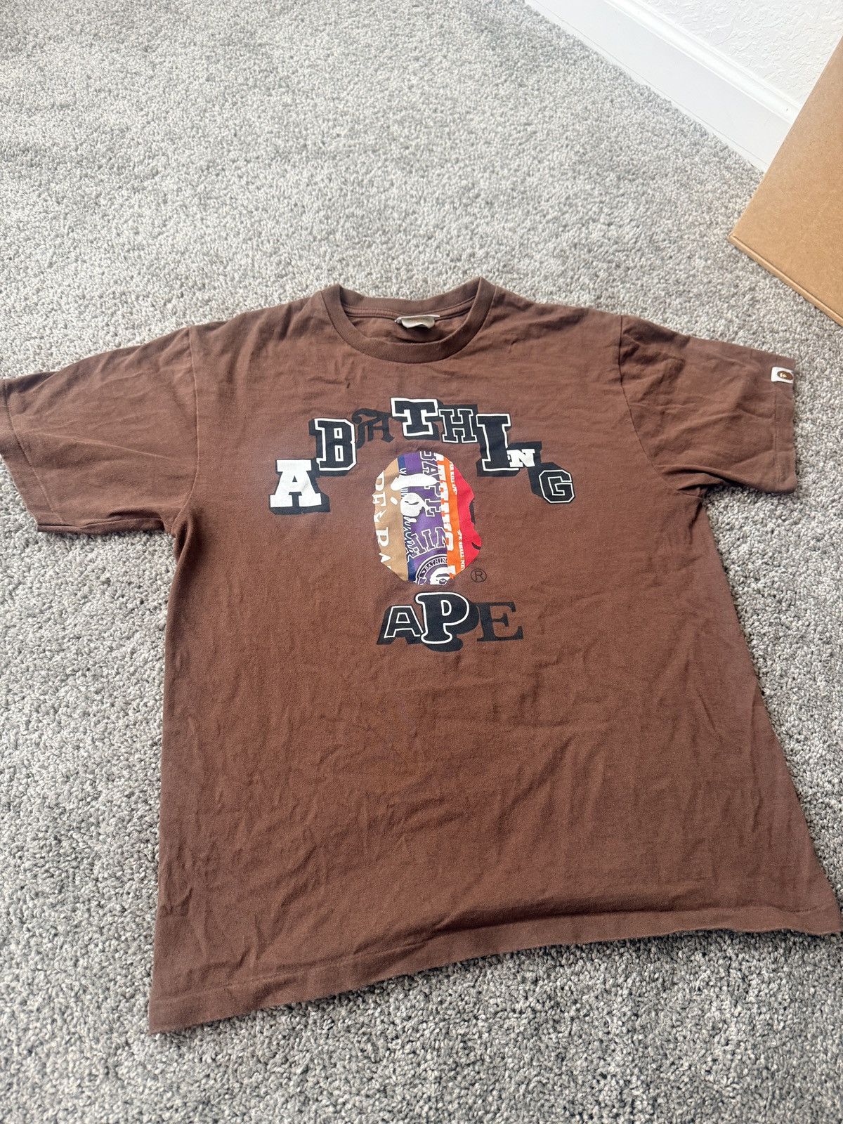 Bape BAPE Brown Fans Scarf College T-Shirt Size US M / EU 48-50 / 2 - 5 Thumbnail