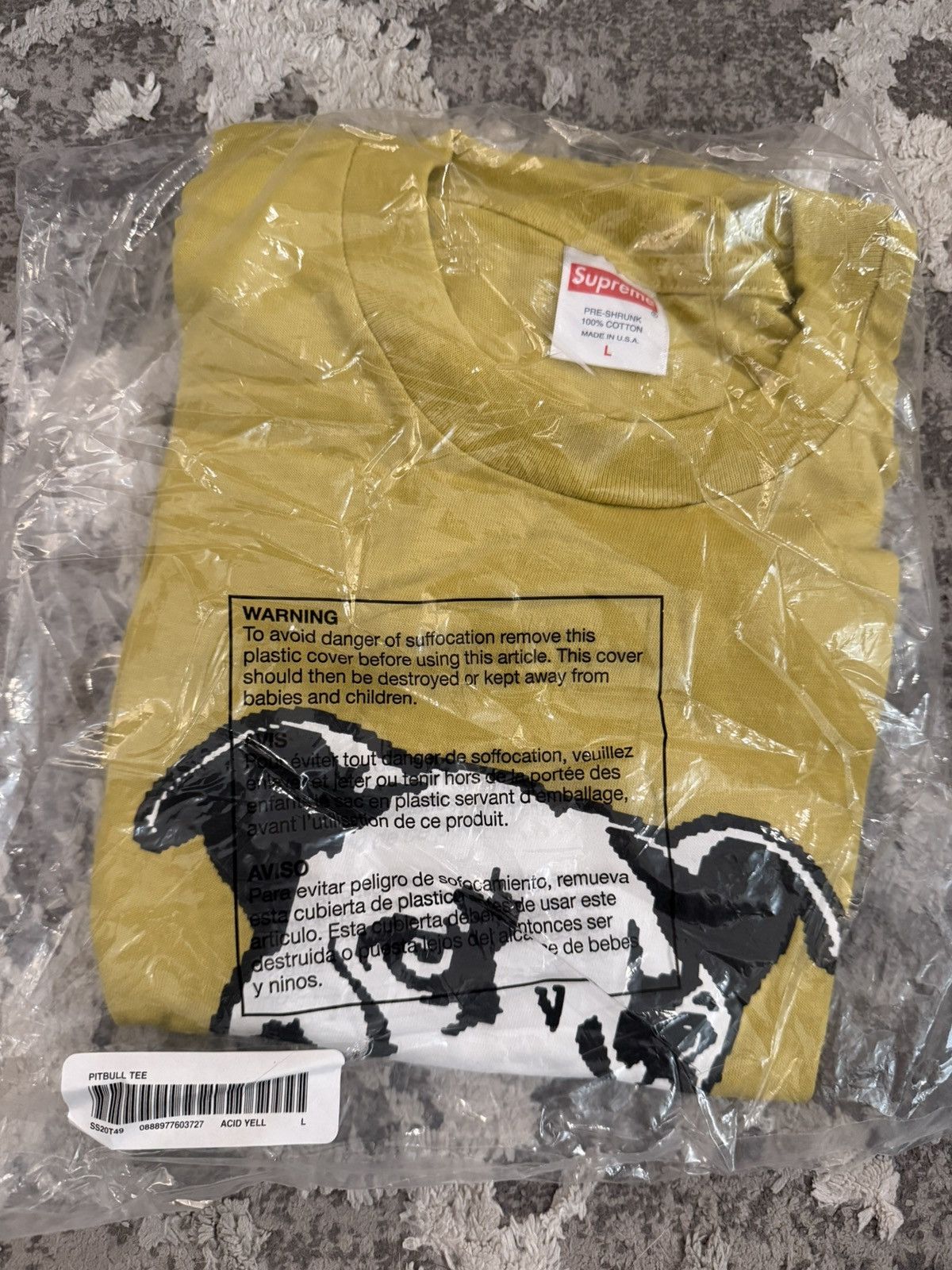 Supreme Supreme Pitbull Tee Yellow Size US L / EU 52-54 / 3 - 1 Thumbnail