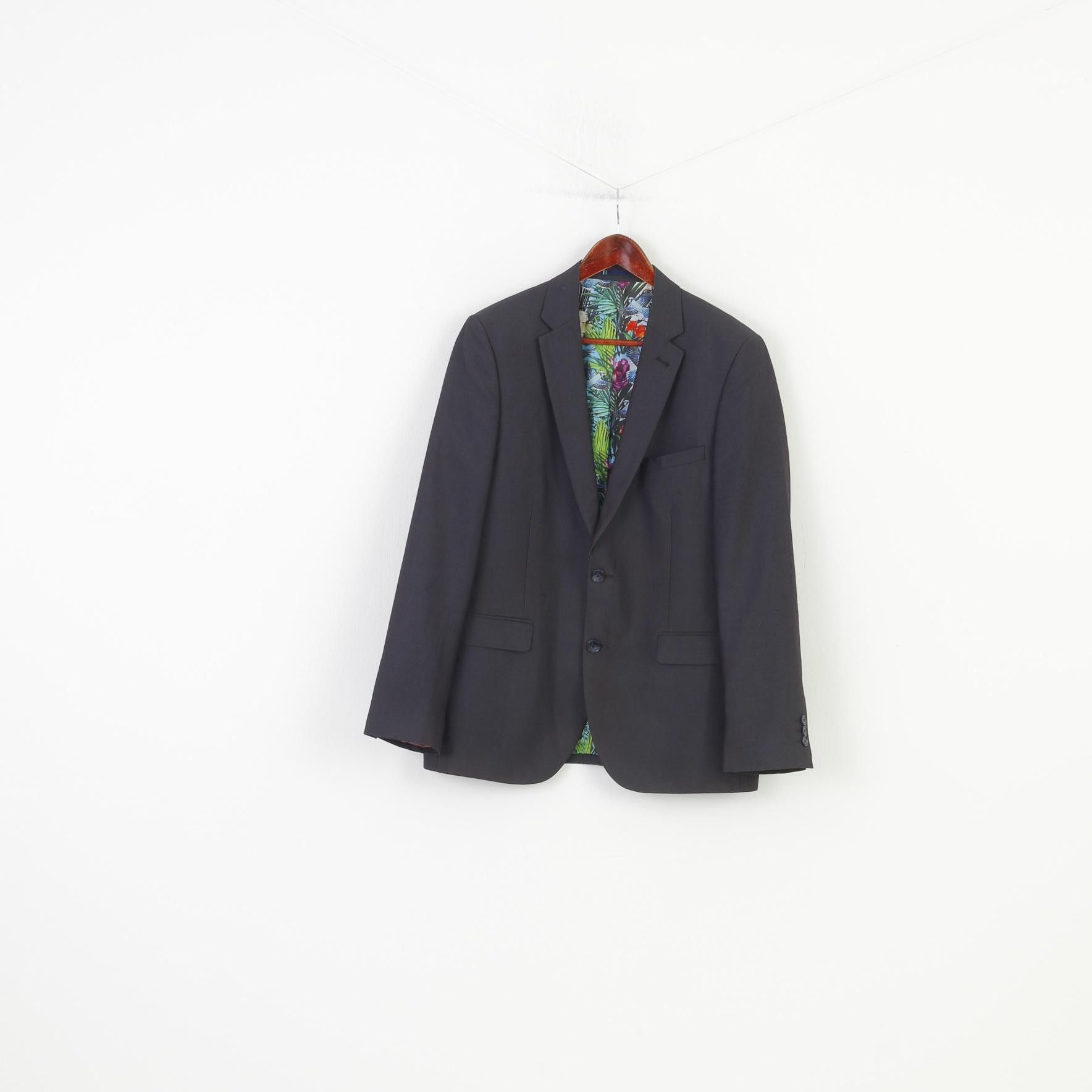 Vintage Harry Brown Men 42 Blazer Charcoal Elegant 0147 Size 42R - 1 Thumbnail