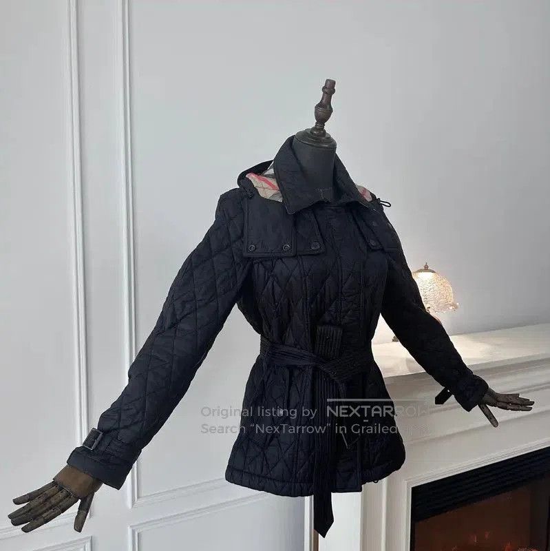 Burberry Burberry Black Women's Quilted Jacket. Size L / US 10 / IT 46 - 2 Thumbnail