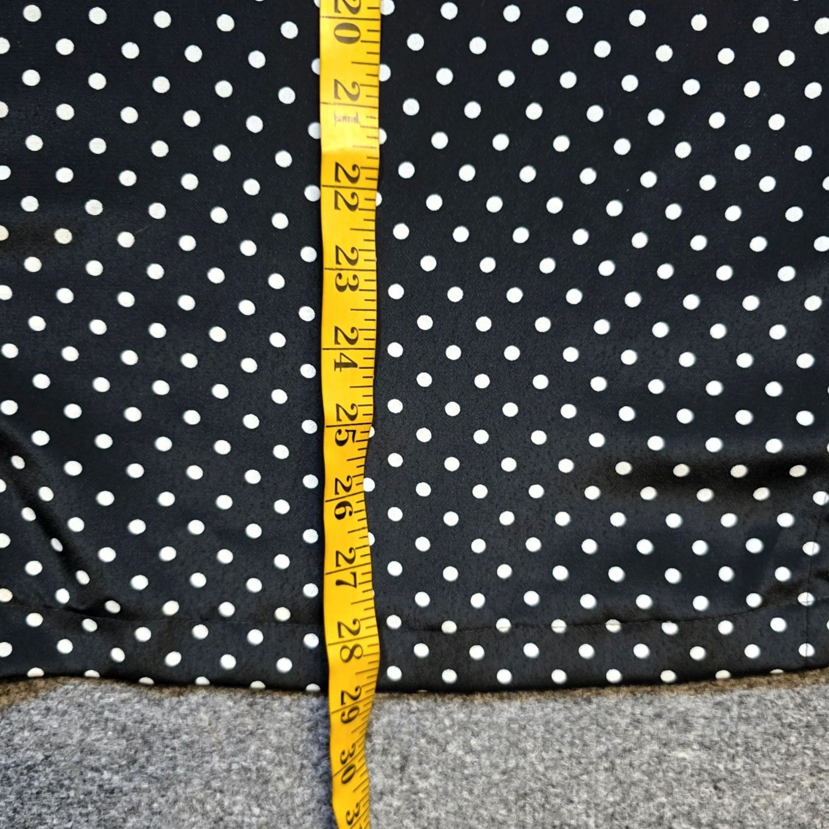 Vintage Susan Graver Top Womens 1X Black White Polka Dot 3/4 Sleeve Blouse Size XL / US 12-14 / IT 48-50 - 6 Thumbnail