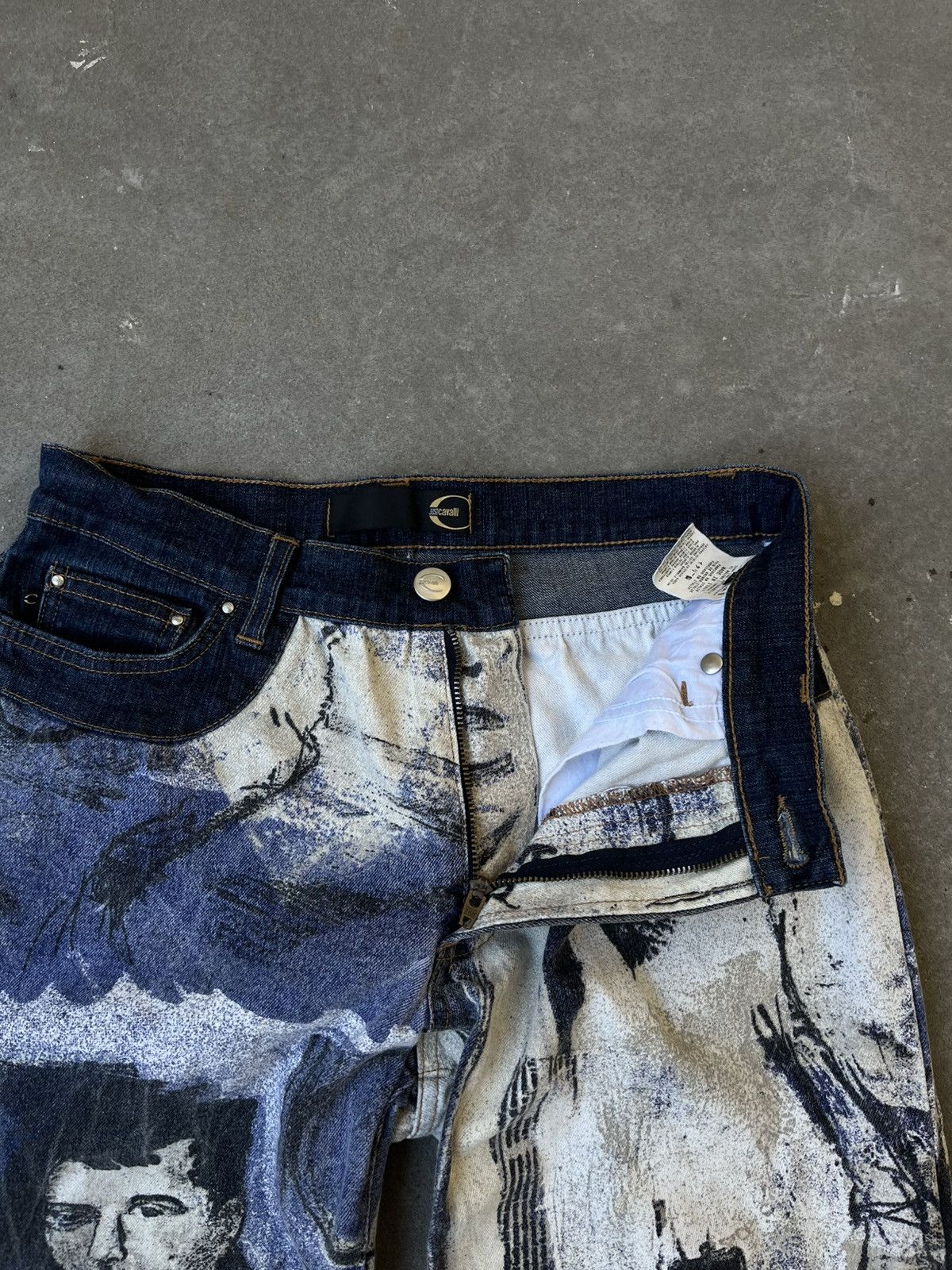 Just Cavalli Just Cavalli Art Print Napoleon Jeans - 2000s archieve piece Size US 30 / EU 46 - 13 Thumbnail
