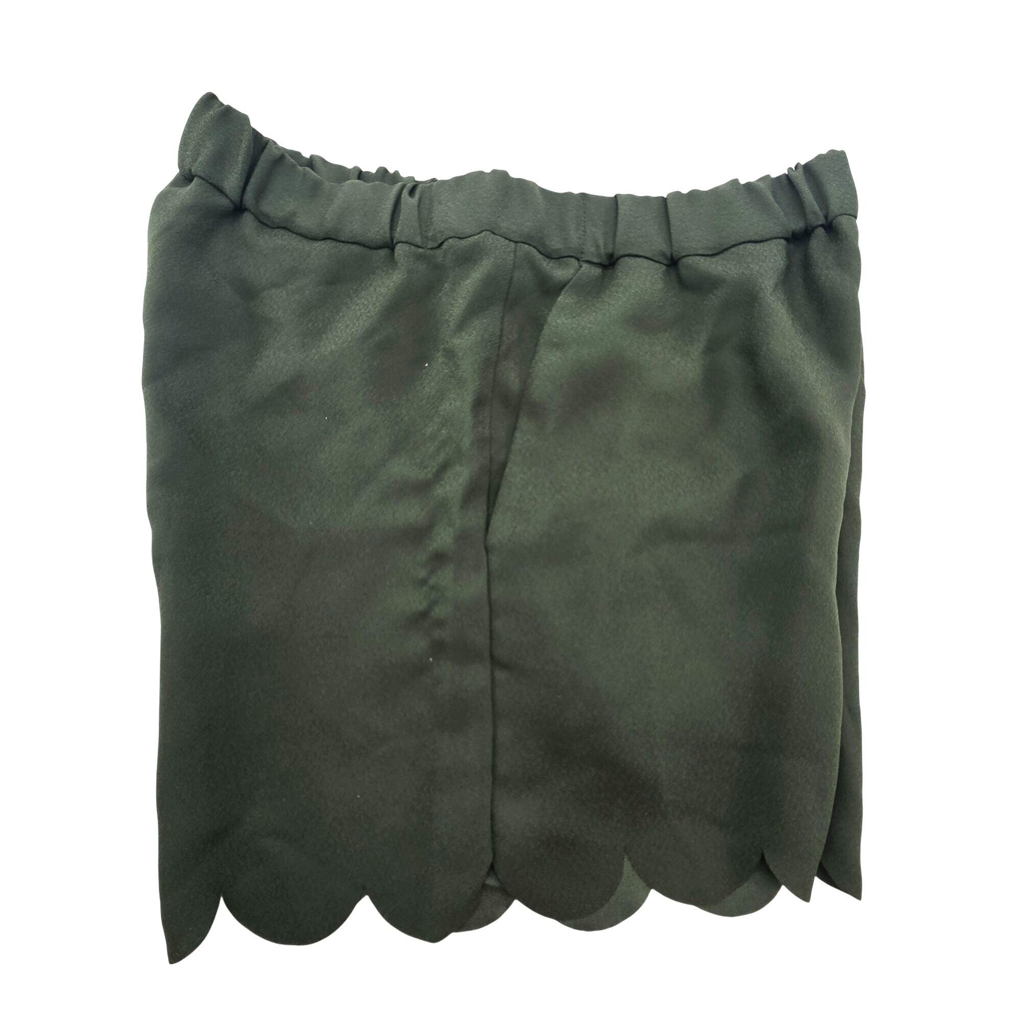 Madewell Madewell Womens Scalloped Hem Green Shorts with Pockets Size Size 25" / US 0 / IT 36 - 3 Thumbnail