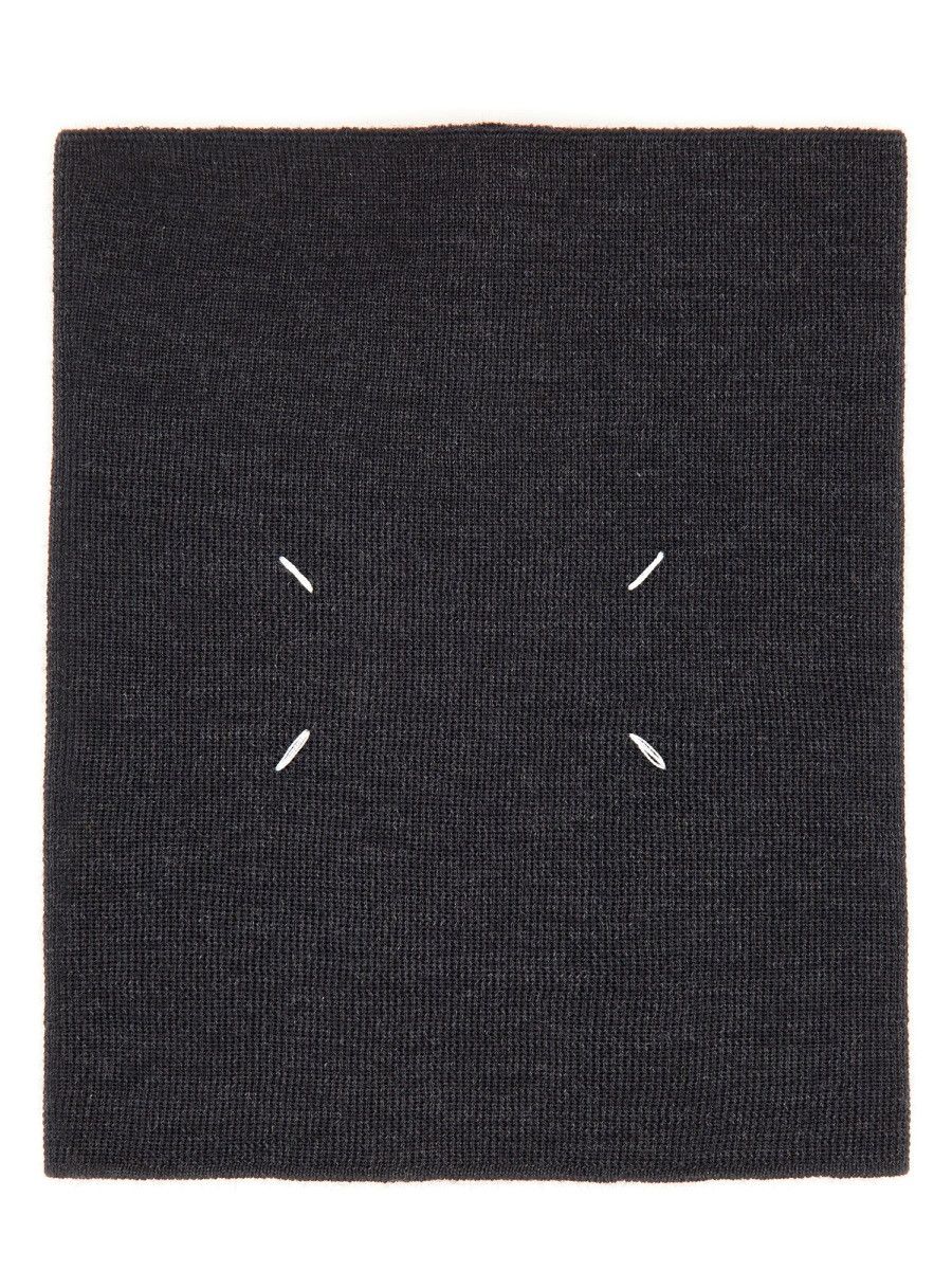 Maison Margiela MAISON MARGIELA SCARF WITH LOGO - GREY Size ONE SIZE - 1 Thumbnail