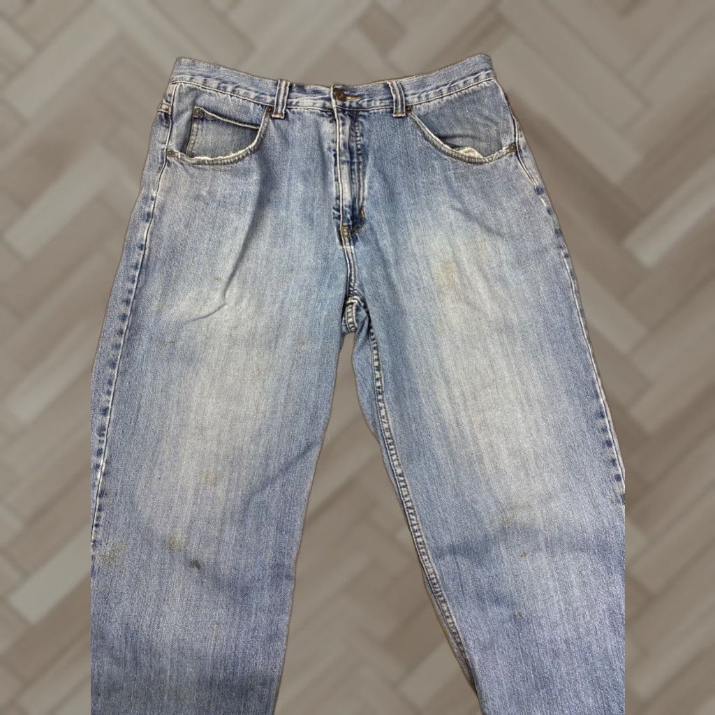 Anchor Blue Anchor Blue Original Denim Jeans Mens 36x28 Blue Light Wash Vintage Straight Jeans Mens 36 Inseam 28 Regular Cotton Denim Relaxed Fit Blue Size US 36 / EU 52 - 1 Thumbnail
