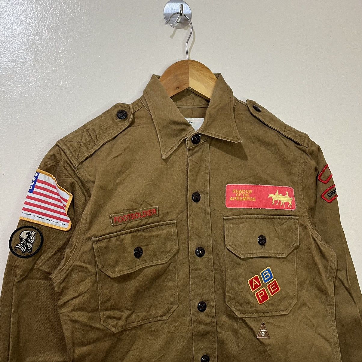 Bape OG BAPE Boy Scout Button Up Long Sleeve Size US S / EU 44-46 / 1 - 2 Thumbnail