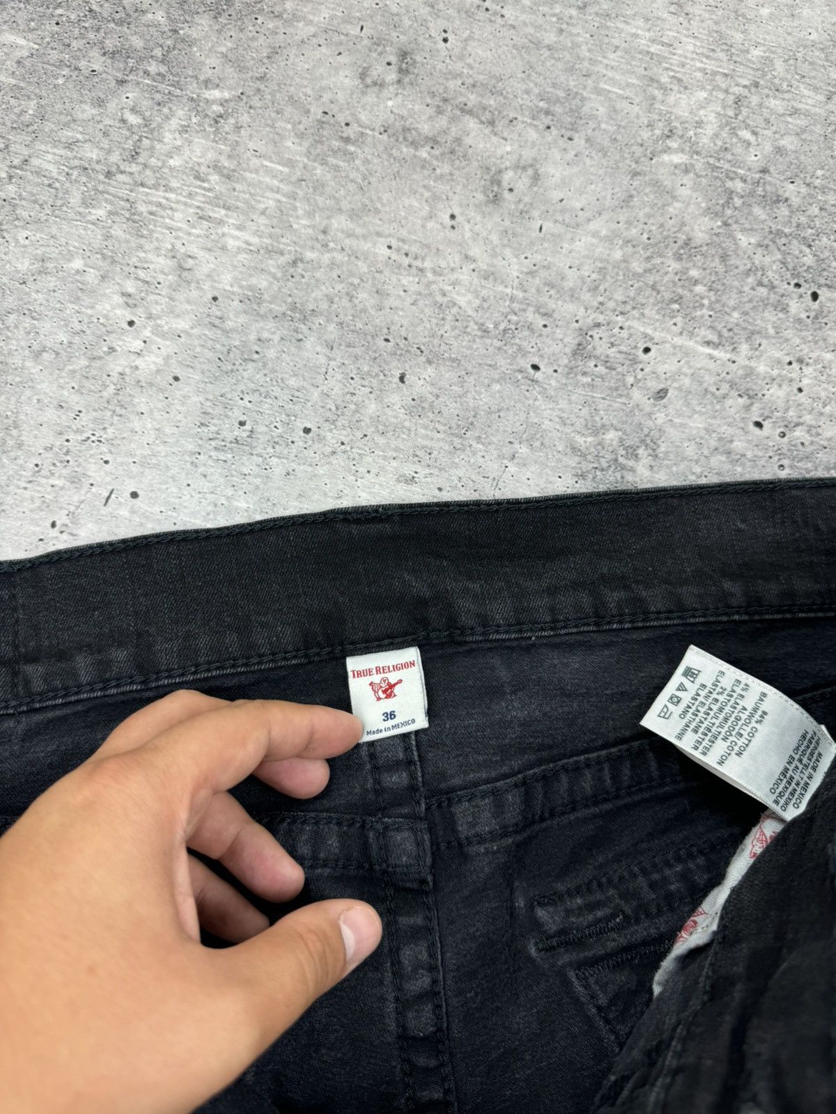 True Religion Vintage True Religion Rocco Black Stonewashed Denim Jeans 36 Size US 36 / EU 52 - 16 Thumbnail