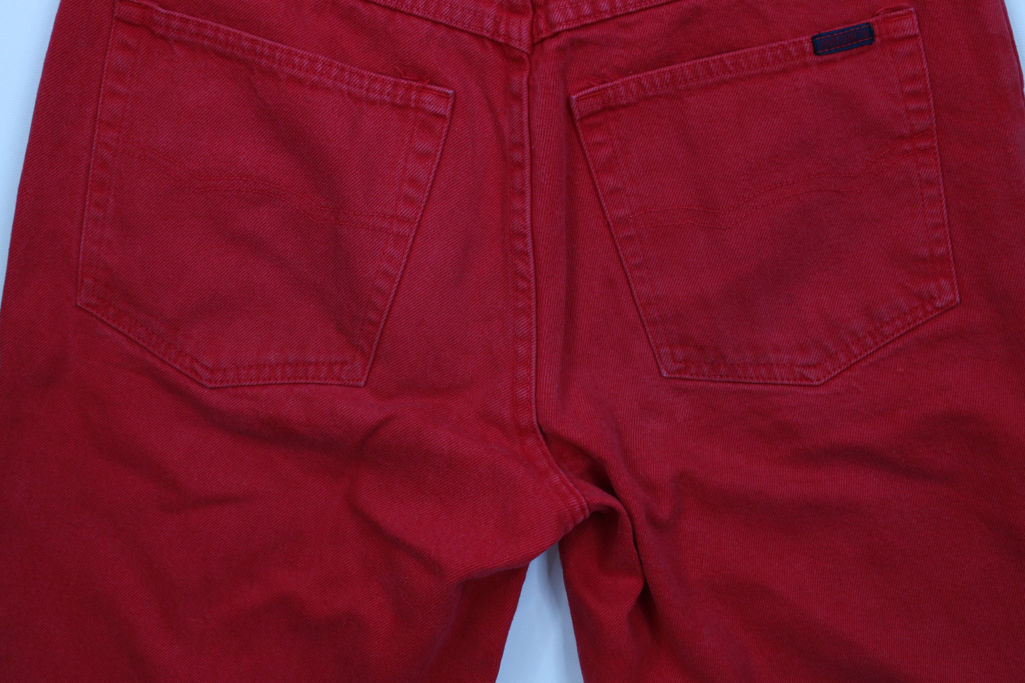 Perry Ellis Vintage 90s Perry Ellis Denim Jean Shorts Jorts Red USA Size US 30 / EU 46 - 12 Thumbnail