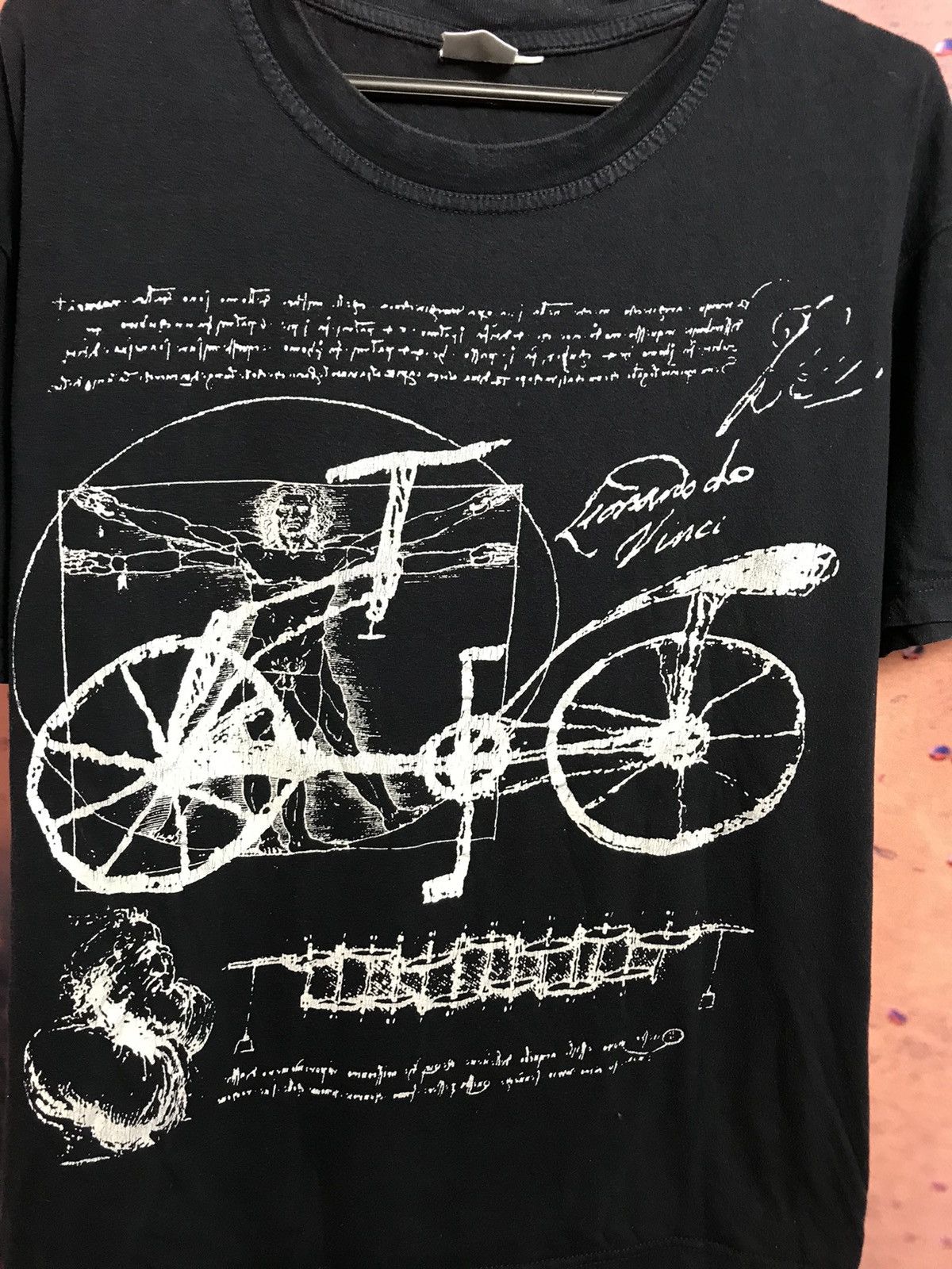 Vintage Vintage Leonardo Da Vinci streetwear art tee Size US M / EU 48-50 / 2 - 2 Thumbnail