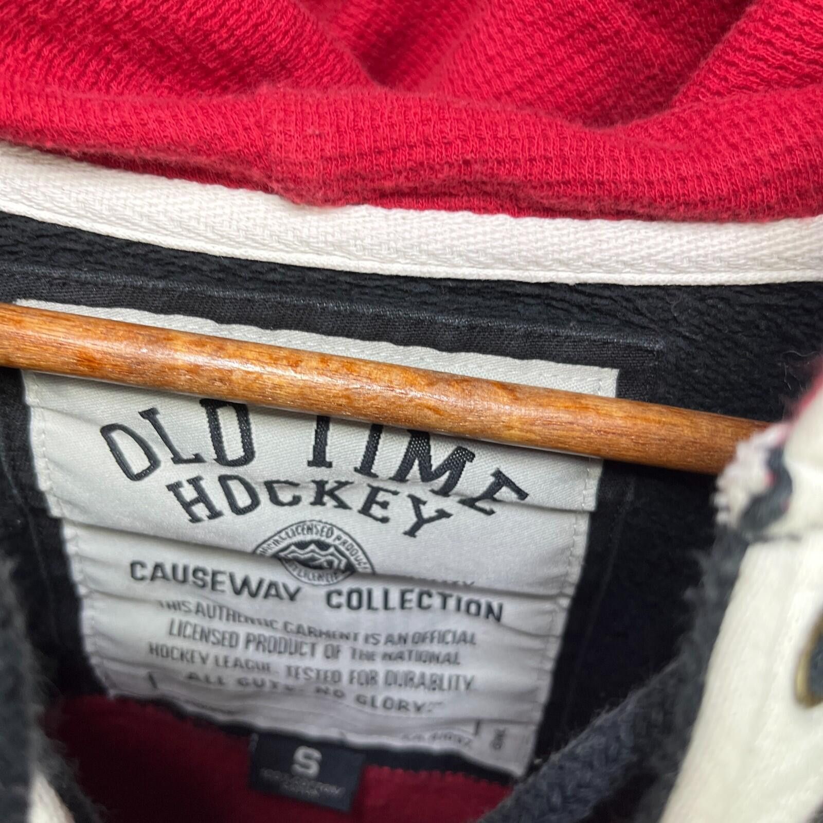 Ccm Vintage Chicago Blackhawks Lace Up Hockey Hoodie S Size ONE SIZE - 3 Thumbnail