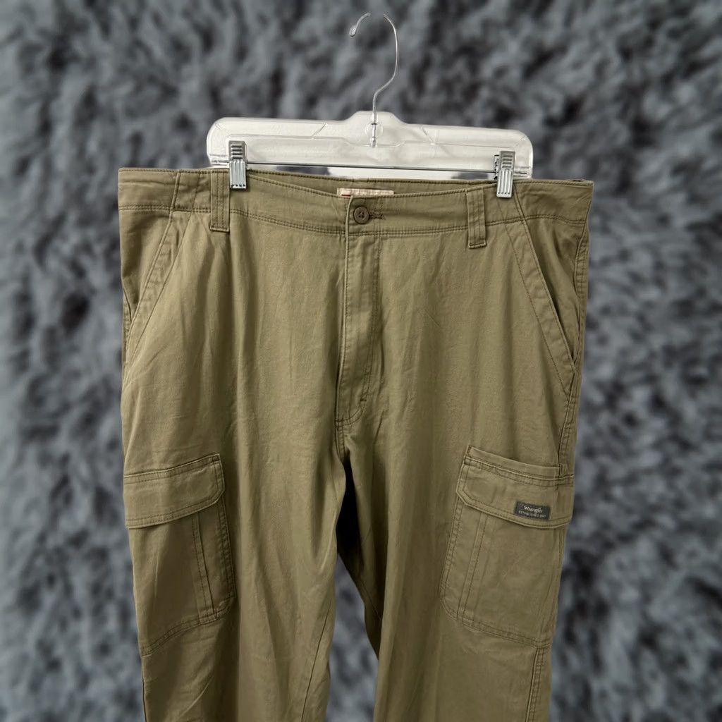 Wrangler VINTAGE Wrangler Five Star Cargo Pants Mens 40x30 Tan Brown Cotton Relaxed Fit Zipper Logo Flat Front Pockets Straight Leg NWT Size US 40 / EU 56 - 1 Thumbnail