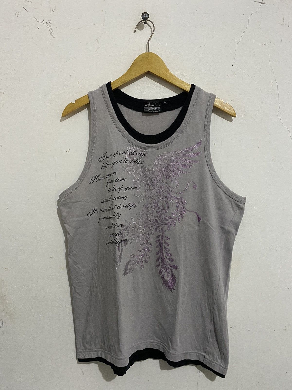 Beauty Beast Japanese Tanktop Poem Glitter Arcived Styled AA0174 Size US L / EU 52-54 / 3 - 1 Thumbnail