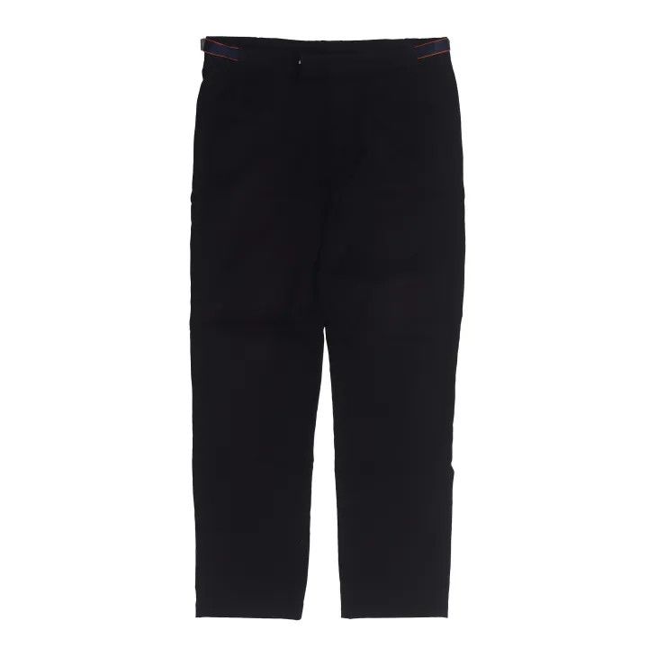Dior Dior Black Wide Leg Wool Pants with Stripes 0079 Size US 44 / EU 60 - 1 Thumbnail