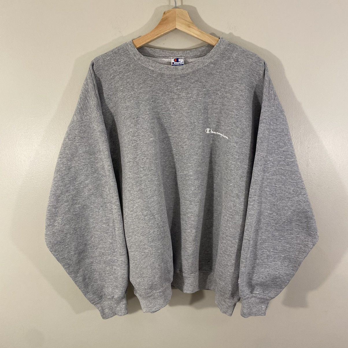 Champion × Vintage Vintage 90s Champion Boxy Logo Crewneck Sweatshirt Size US L / EU 52-54 / 3 - 1 Thumbnail