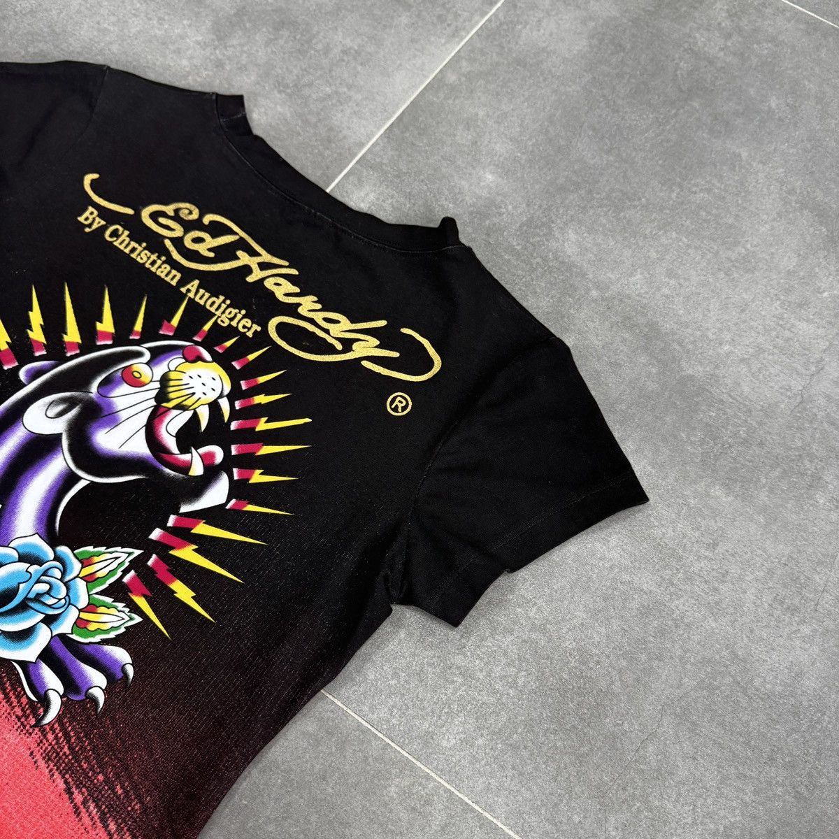 Ed Hardy Ed Hardy By Christian Audigier Tattoo Skulls Roses T-Shirt Size L / US 10 / IT 46 - 16 Thumbnail