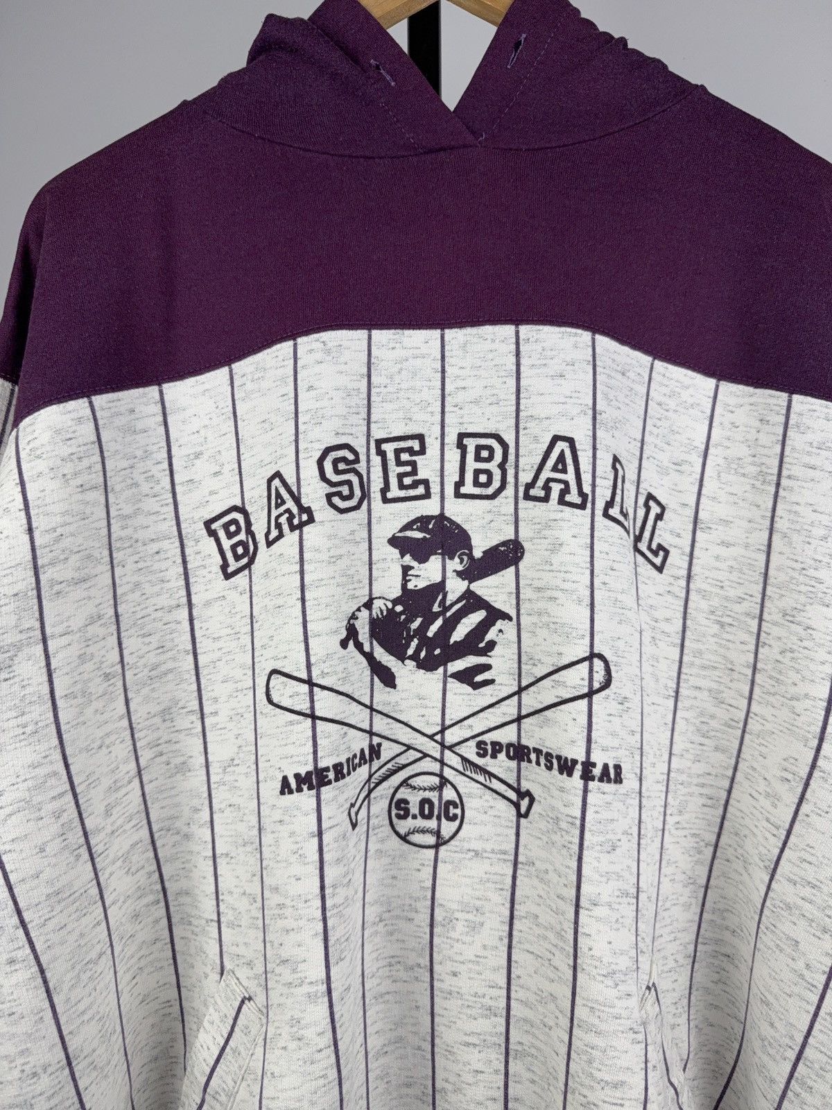 MLB × Vintage Vintage 80s MLB Y2K Logo USA Baseball BOXY Hoodie Size US L / EU 52-54 / 3 - 2 Thumbnail
