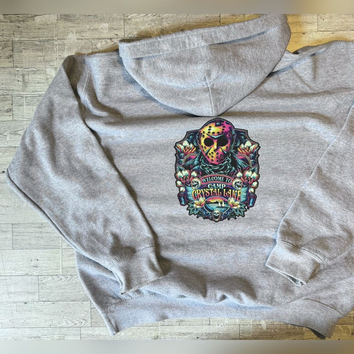 Gildan Camp Crystal Lake, Unisex, Horror Movie Theme Hoodie Size US L / EU 52-54 / 3 - 7 Thumbnail