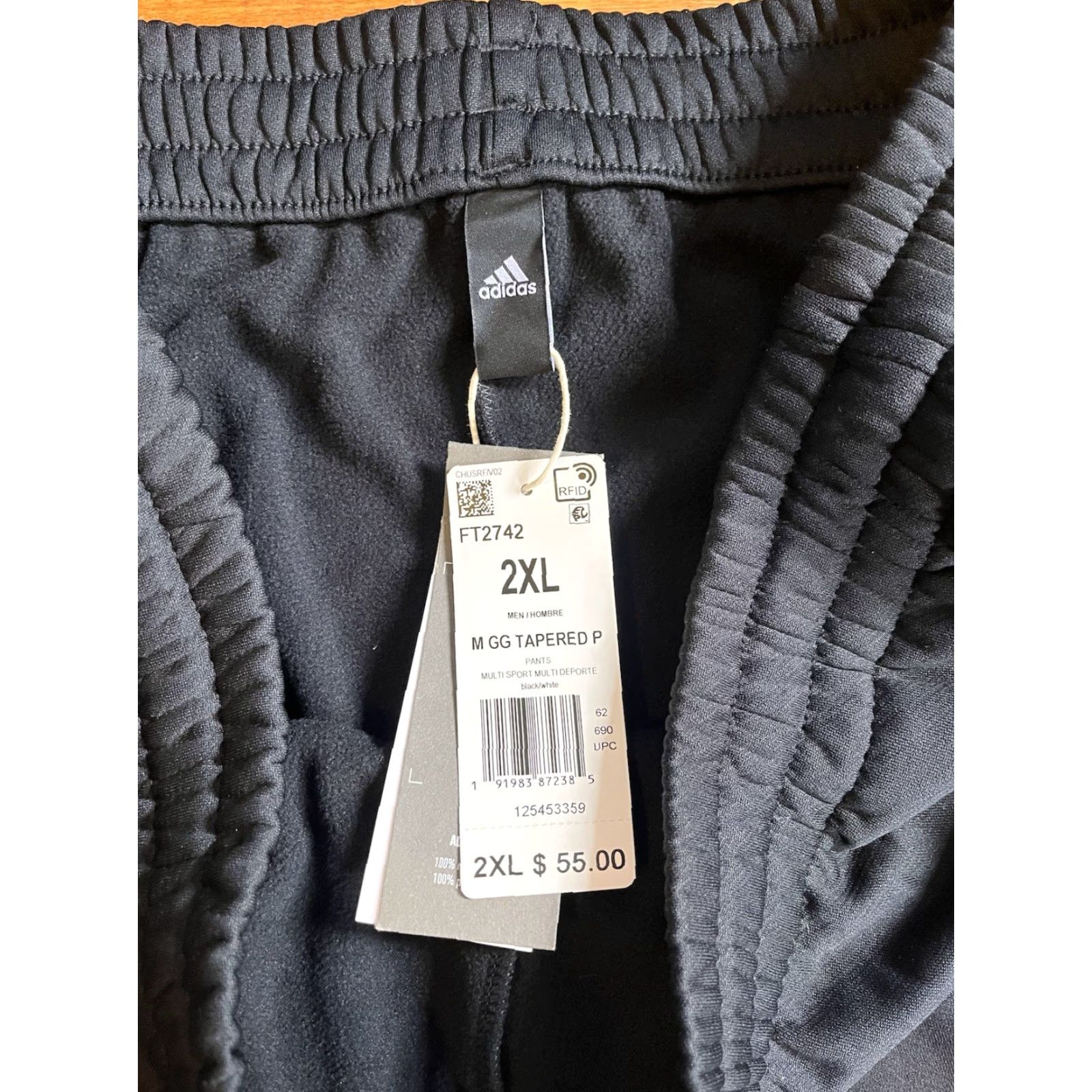 Adidas Adidas GG Tapered Sweatpants Men’s 2XL Black Size US 39 - 5 Thumbnail
