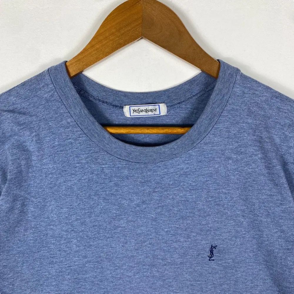 Vintage Vintage 90's YVES SAINT LAURENT Small Logo Tee Shirt Size US M / EU 48-50 / 2 - 2 Thumbnail