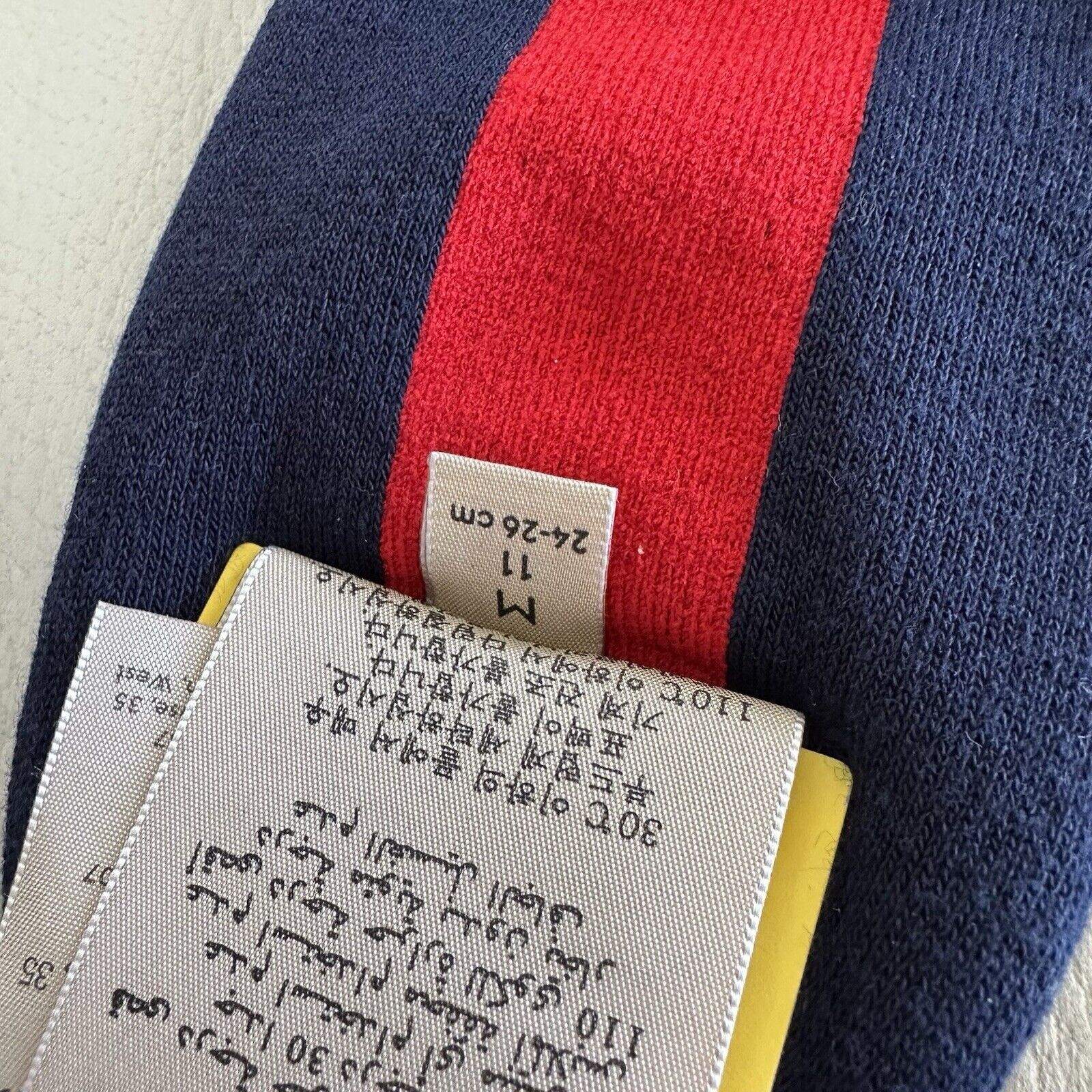 Gucci NEW Gucci ADIDAS Socks BLUE RED SZ M 100% Authentic Size ONE SIZE - 4 Thumbnail