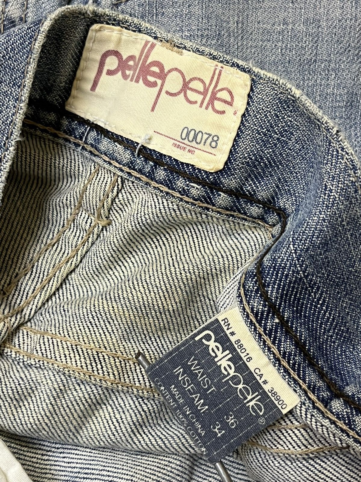 Marc Buchanan BAGGY🔥PELLE PELLE MARC BUCHANAN lot 0002 dirty baggy jeans Size US 37 - 24 Thumbnail
