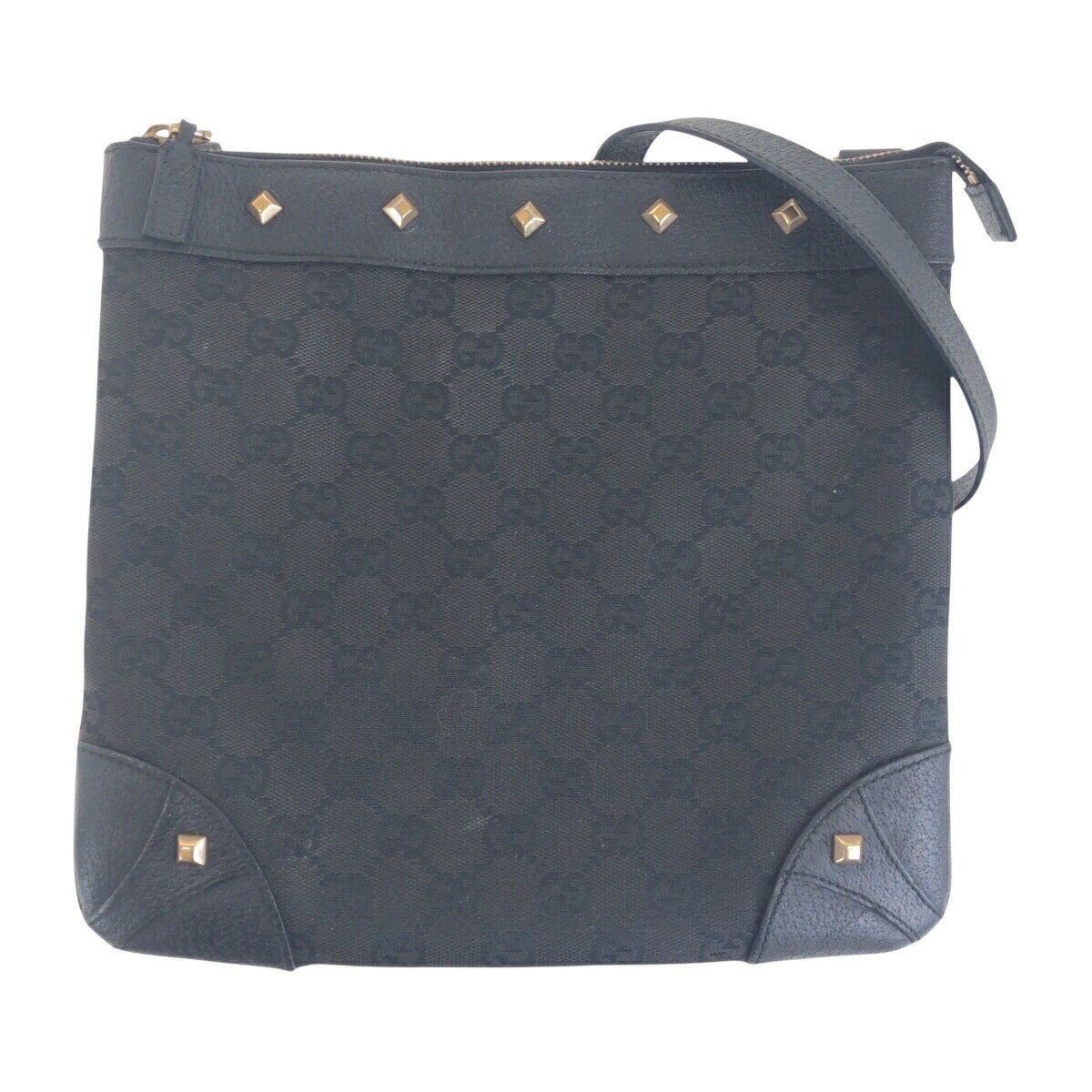 Gucci Gucci Gucci GG Canvas Leather Shoulder Bag Textile Shoulder Bag 120893 DUTY FREE for USA Size ONE SIZE - 1 Thumbnail