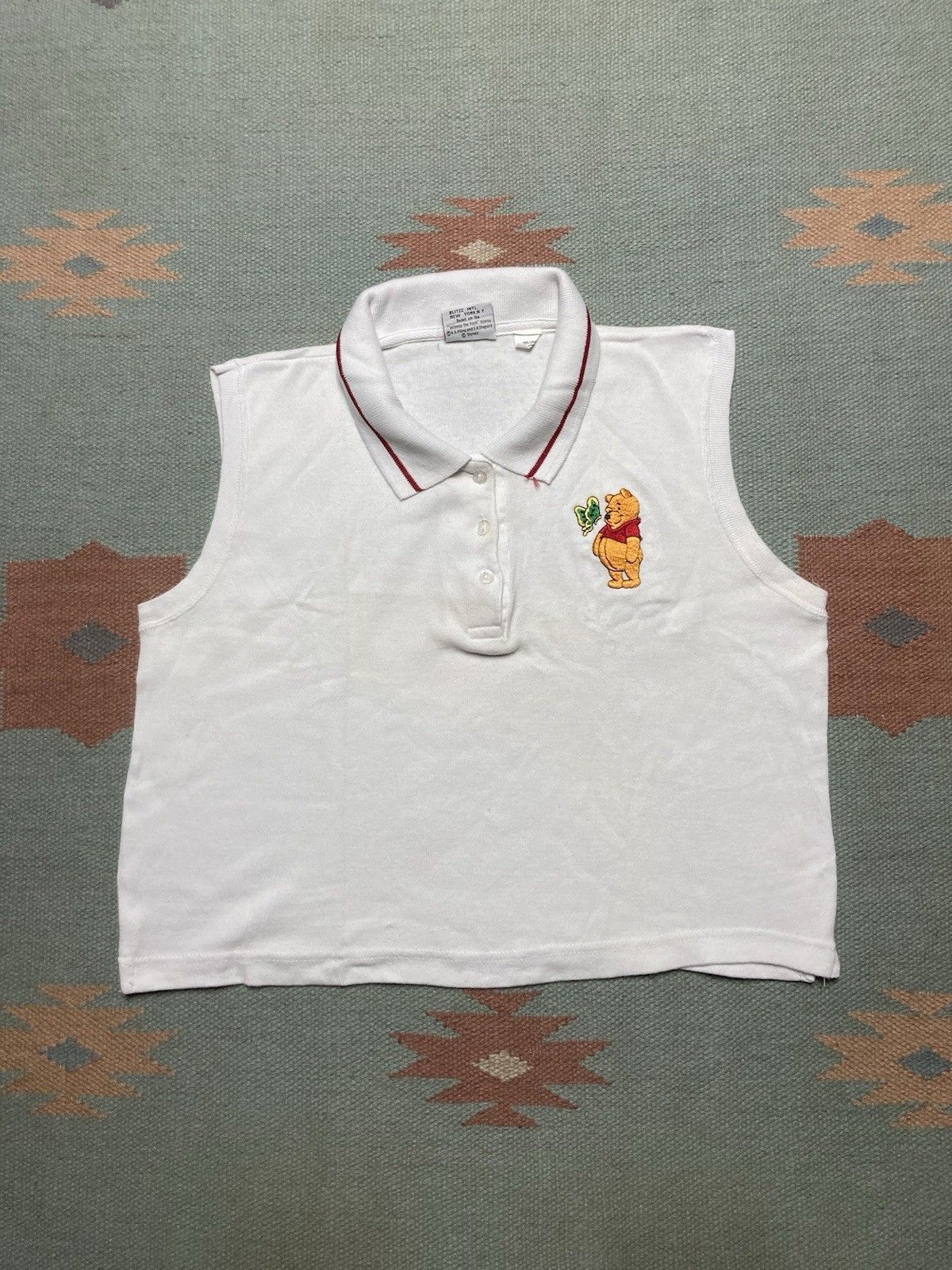 Vintage sleeveless polo shirt vest Winnie the Pooh Disney women L/XL Size L / US 10 / IT 46 - 1 Thumbnail