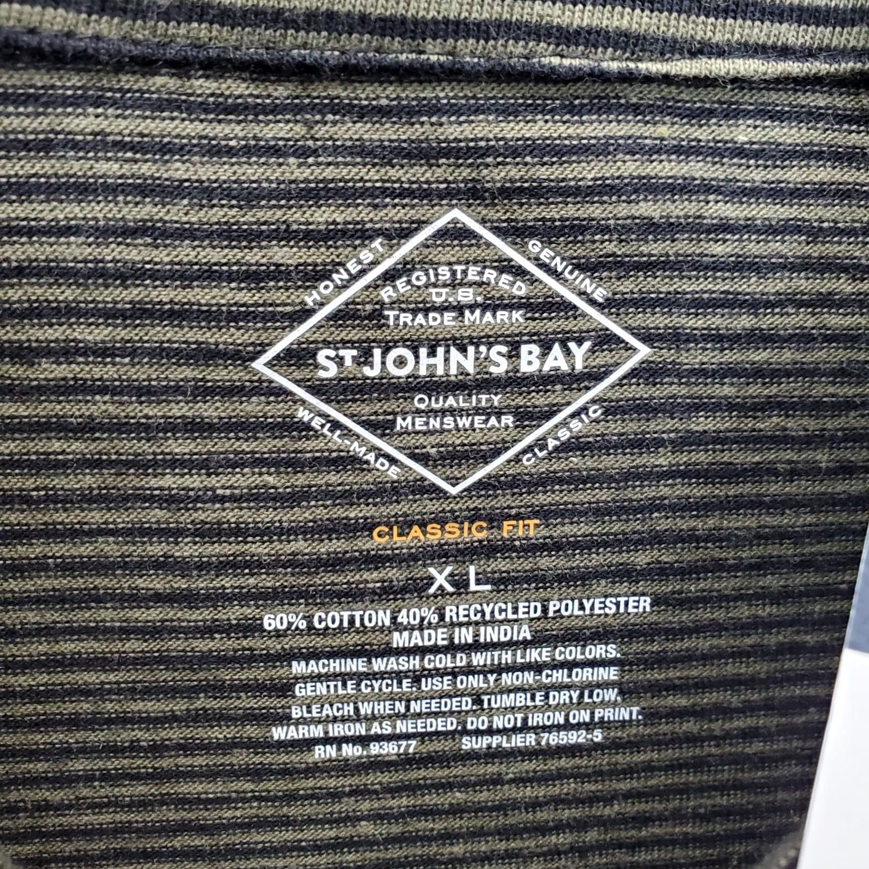 Vintage St. John's Bay Polo Shirt Mens XL Multi Striped Classic Fit Long Sleeve Collared Size US XL / EU 56 / 4 - 5 Thumbnail