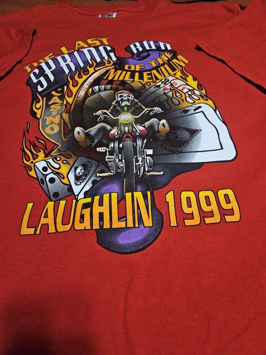 Fruit Of The Loom The Last Spring Run of the Millennium Nevada Motorcycle Tee Size US XL / EU 56 / 4 - 3 Thumbnail