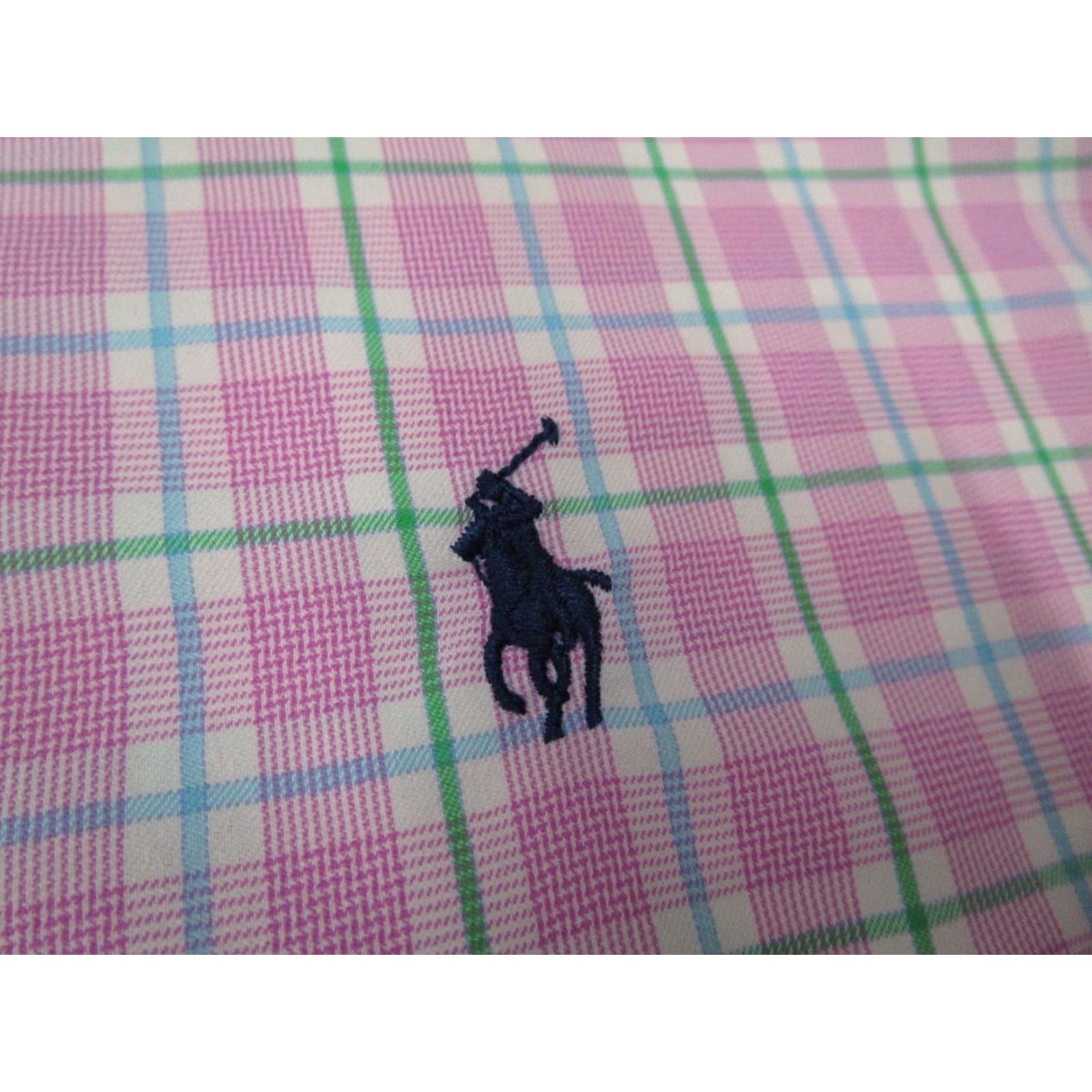 Ralph Lauren Ralph Lauren Shirt Mens 2XL Pink Check Button-Up Classic Fit Pony Embroidered Nylon Blend Long Sleeve Size US XXL / EU 58 / 5 - 4 Thumbnail