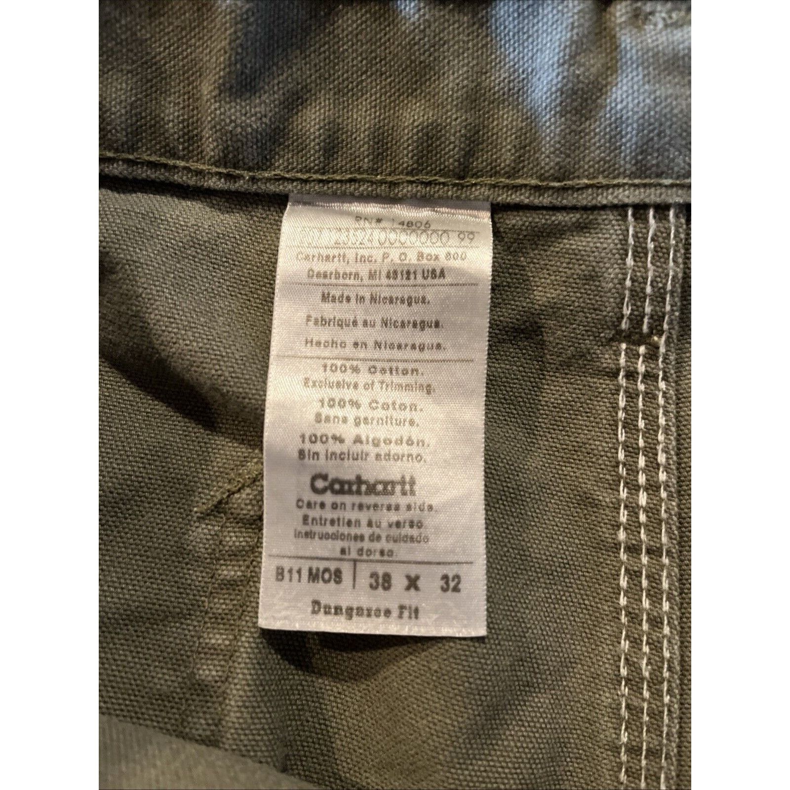 Carhartt Carhartt Men’s 38x31 Duck Canvas Carpenter Workwear Gray Size US 31 - 3 Thumbnail