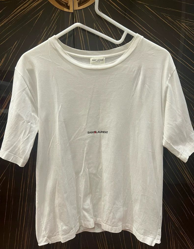 Yves Saint Laurent Saint Laurent Classic logo white T-shirt 2502-Nextarrow Size US XS / EU 42 / 0 - 1 Thumbnail