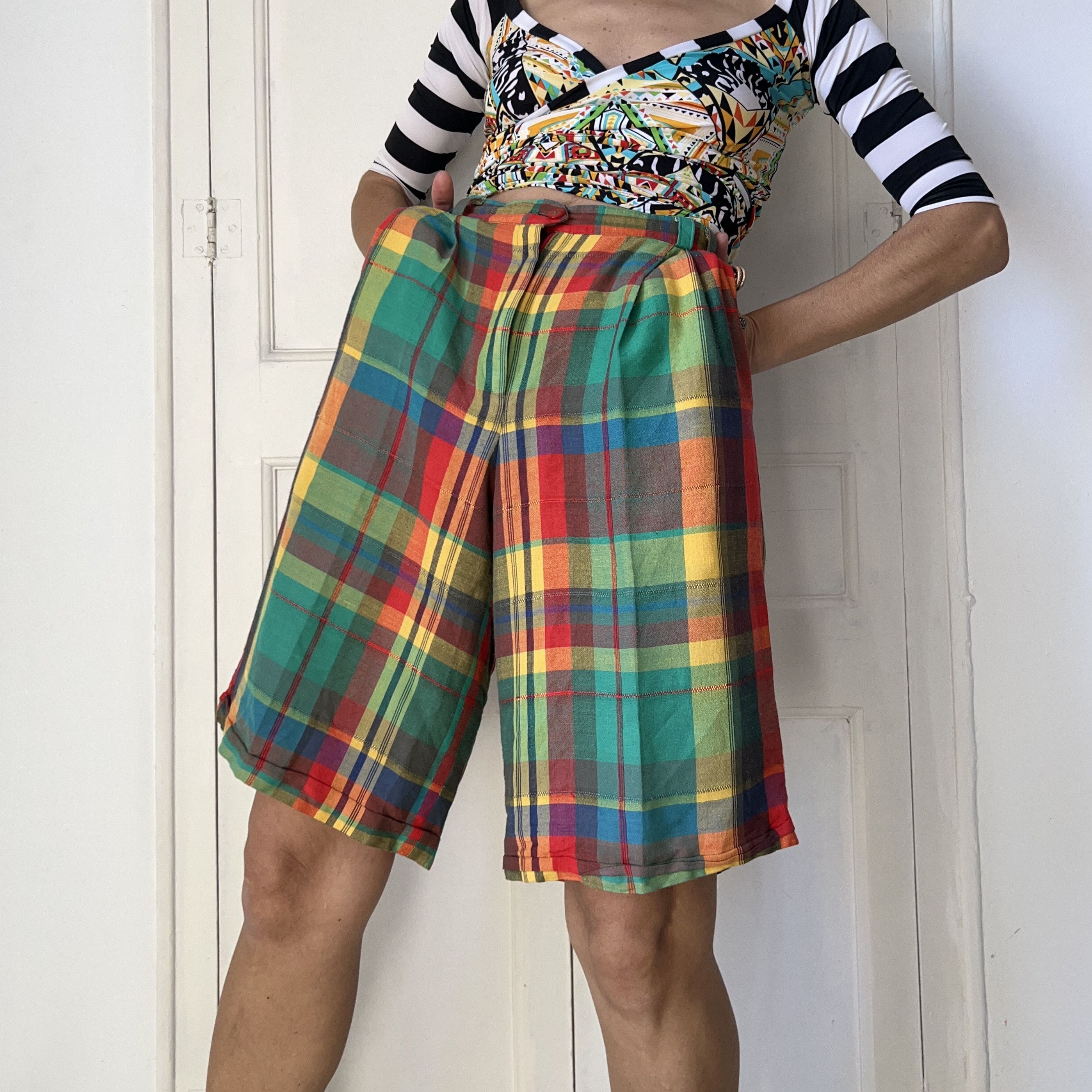 Gardeur Vintage 90s Plaid Bermuda Shorts Size 32" / US 10 / IT 46 - 8 Thumbnail