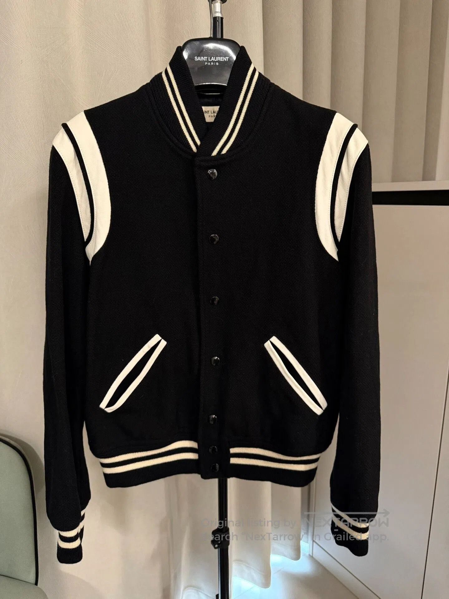 Saint Laurent Paris Saint Laurent 2017FW Black and White Bomber Jacket. Size US M / EU 48-50 / 2 - 1 Thumbnail