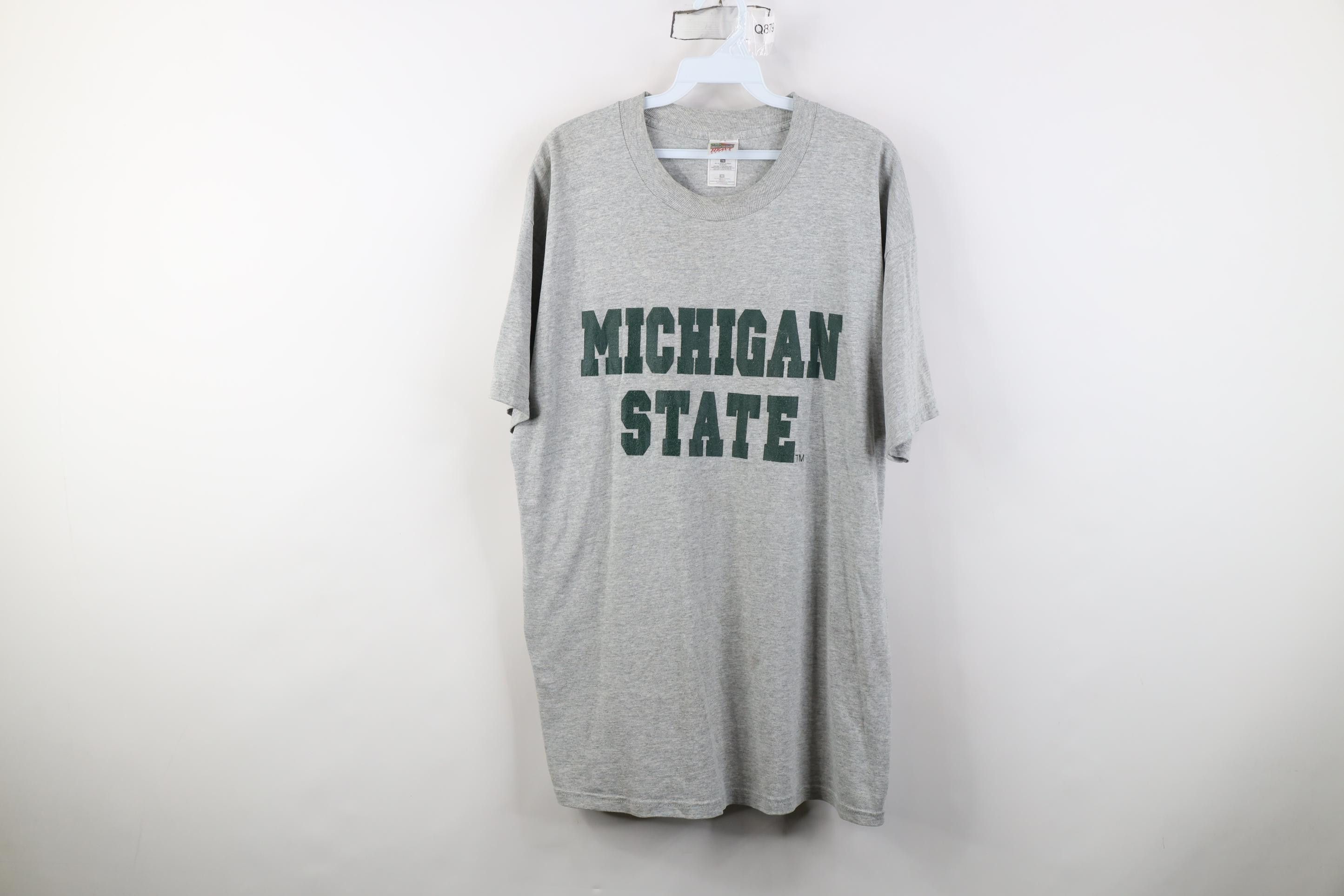 Vintage Vintage 90s Michigan State University Short Sleeve T-Shirt Size US XL / EU 56 / 4 - 1 Thumbnail