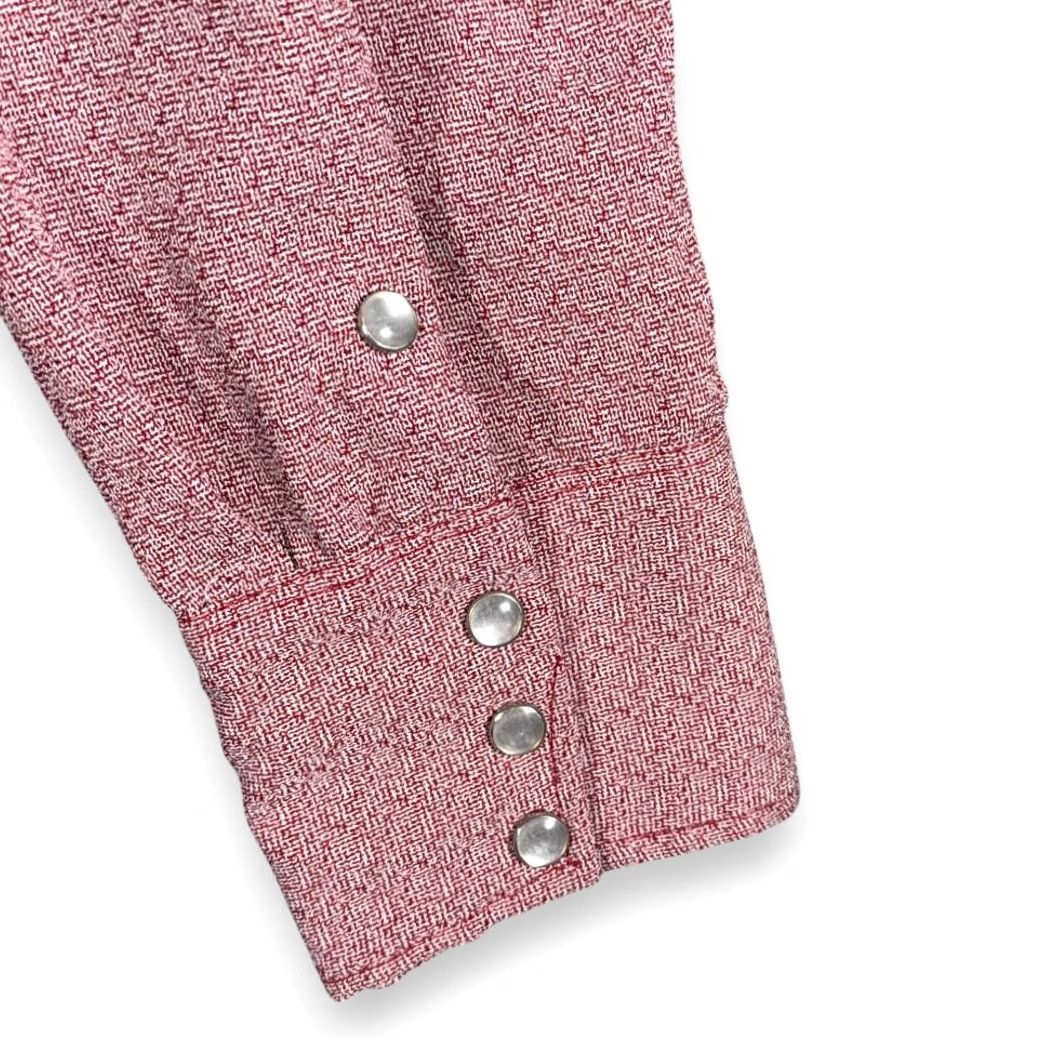 Vintage VINTAGE Western Shirt Adult MEDIUM Red Heather Rose Cowboy Rodeo Pearl Snap 70s Size US M / EU 48-50 / 2 - 6 Thumbnail