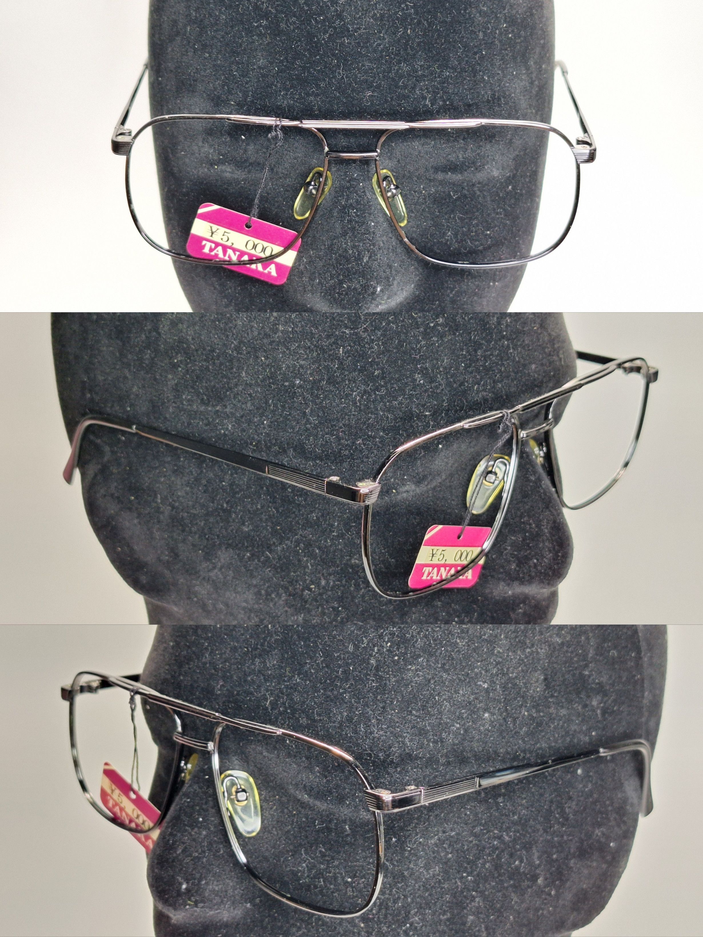 Vintage Vintage NOS Wanted WA-116 Double Bridge Square Aviator Frame Size ONE SIZE - 6 Thumbnail