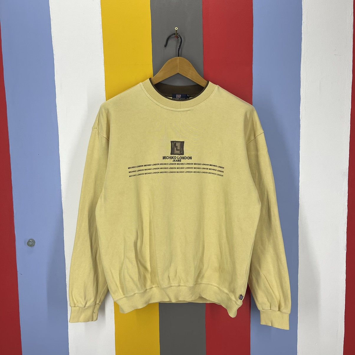 Japanese Brand MICHIKO LONDON JEANS Crew Neck Sweatshirt #1706/06 Size US L / EU 52-54 / 3 - 1 Thumbnail