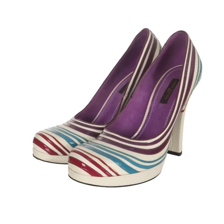 Louis Vuitton Louis Vuitton Colorful Patent Leather High Heels 0079 Size US 6 / IT 36 - 1 Thumbnail