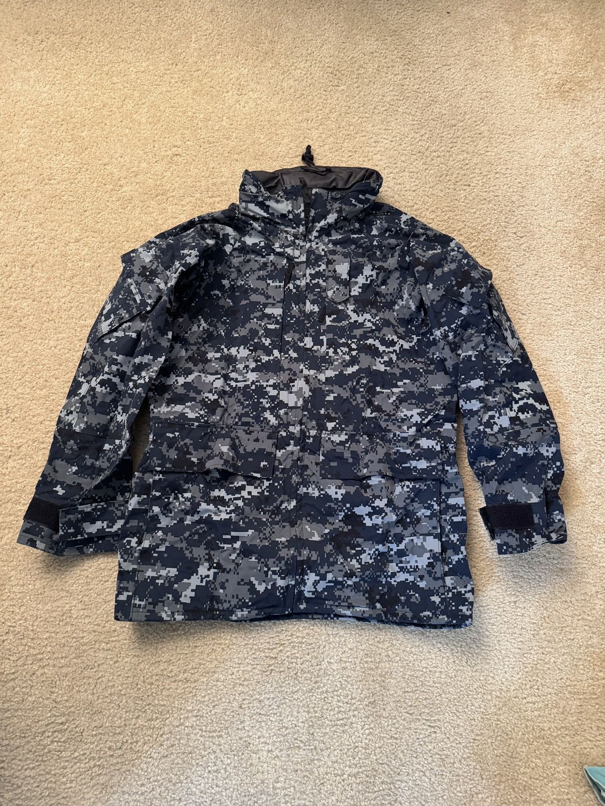 US Navy NWU Jacket Small Reg Digital Camo Blue Parka