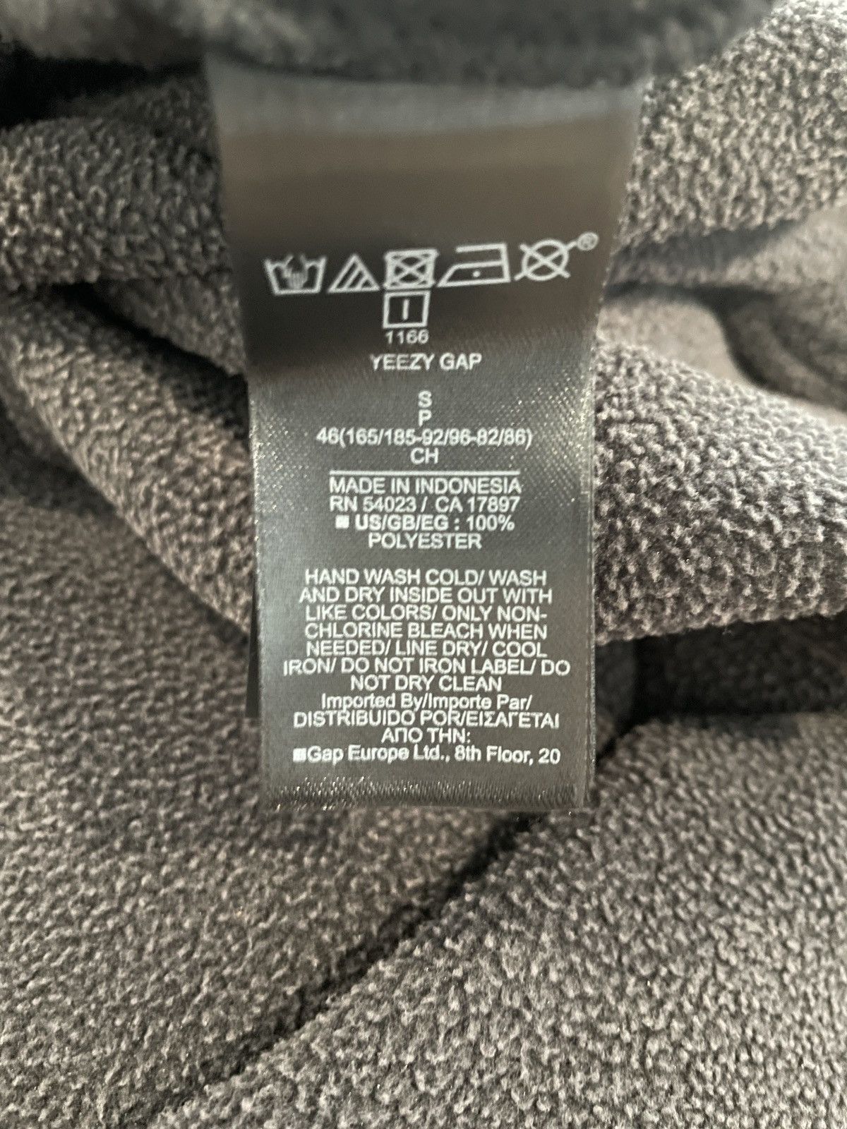 Yeezy Yeezy Gap Polar Fleece Hoodie Black Size Small (UNRELEASED) Size US S / EU 44-46 / 1 - 4 Thumbnail